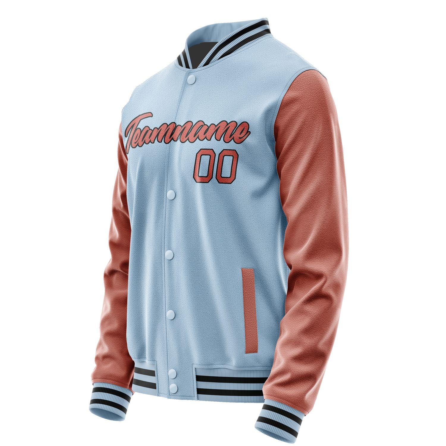 Maßgeschneidertes Hellblau Kupferrose Jacke JA0808290817B21729