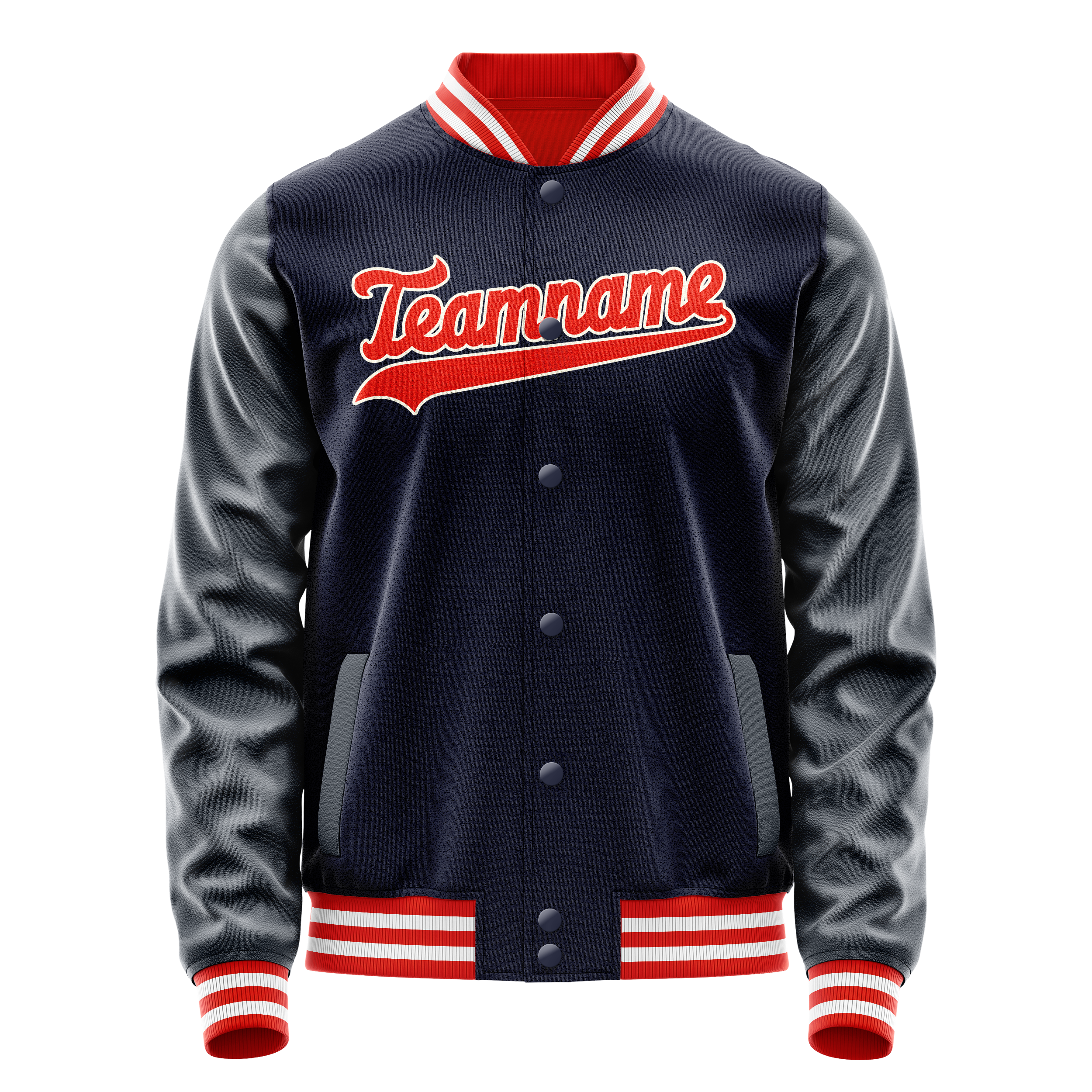 Maßgeschneidertes Marineblau Orange Jacke