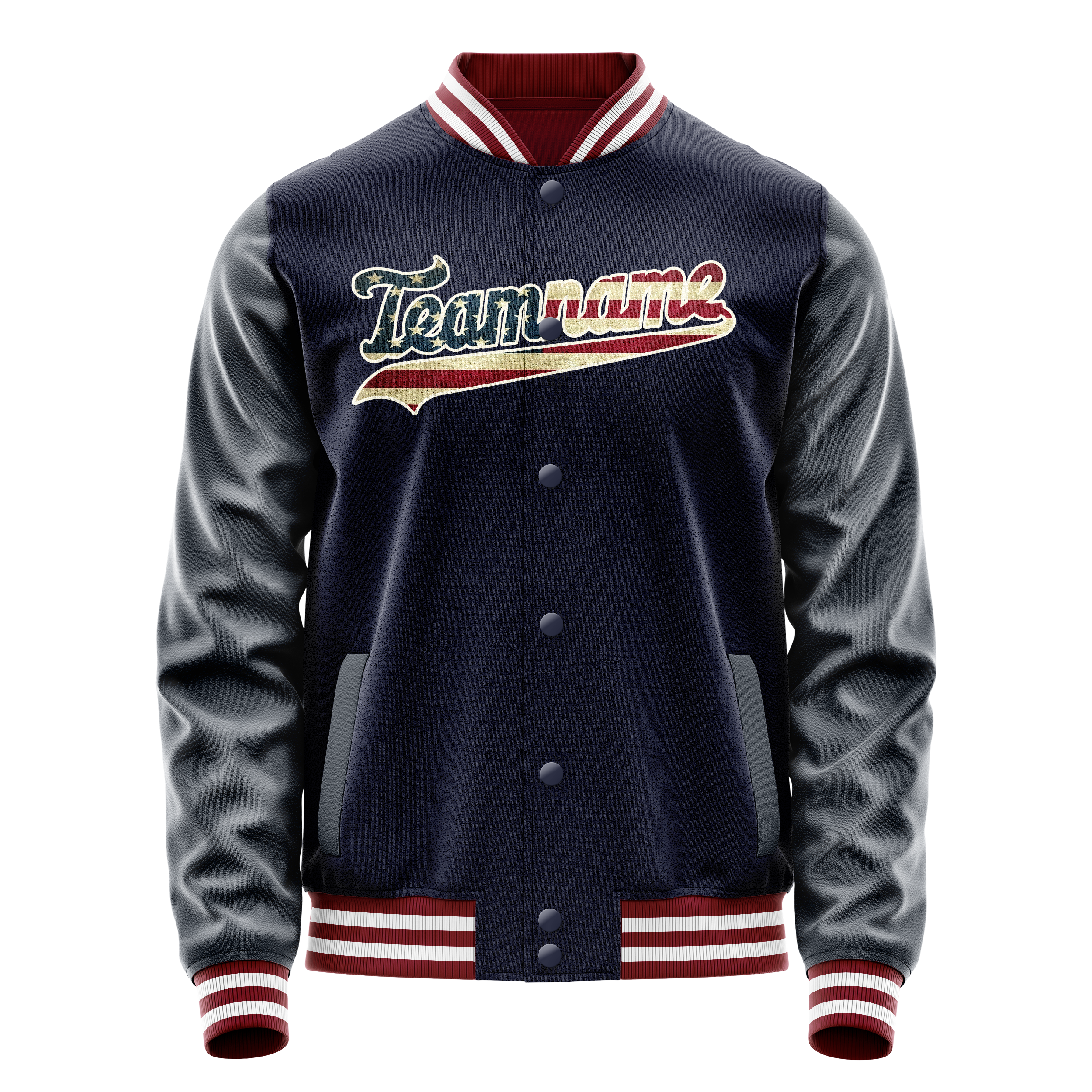 Maßgeschneidertes Marineblau Creme Jacke