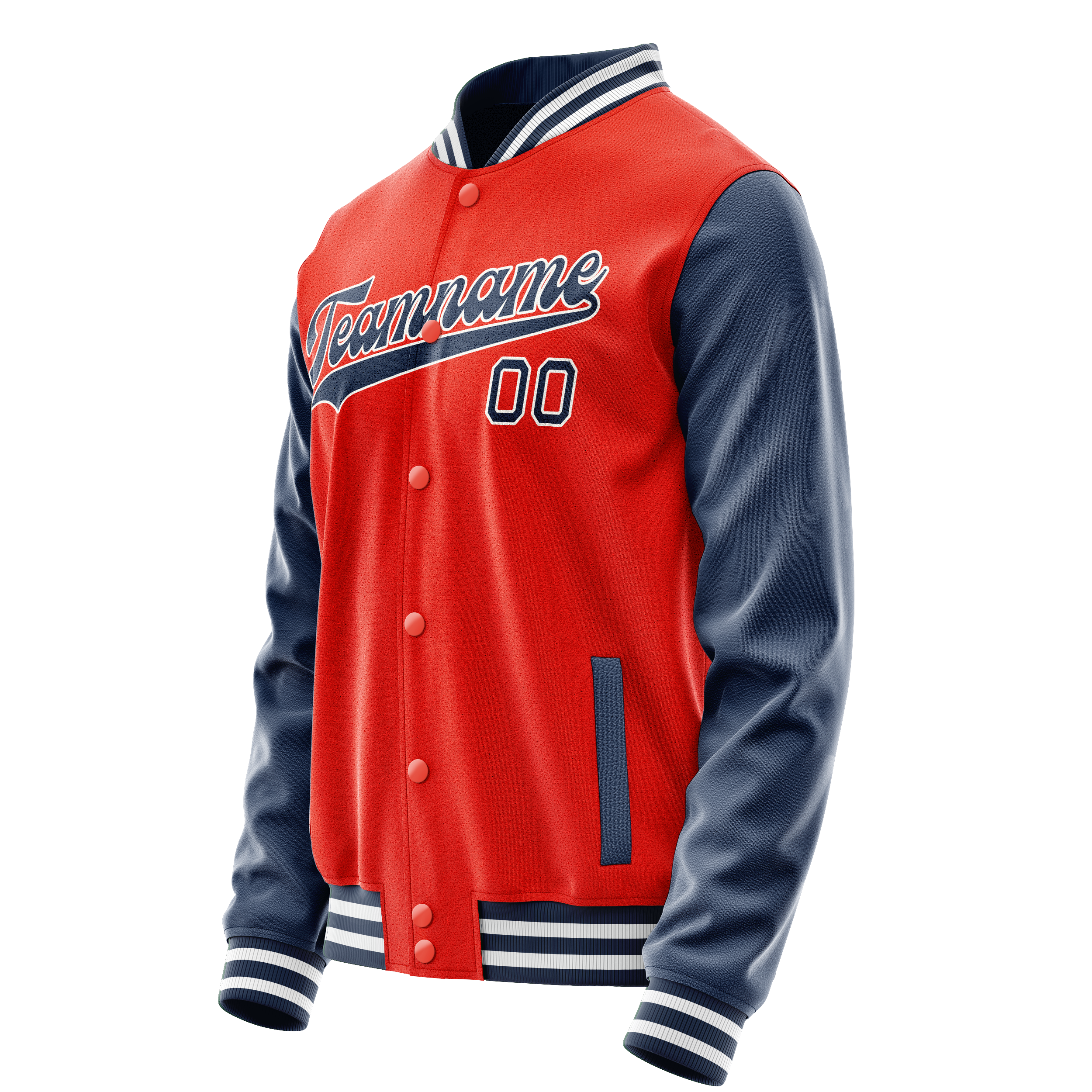 Maßgeschneidertes Orange Königsblau Jacke