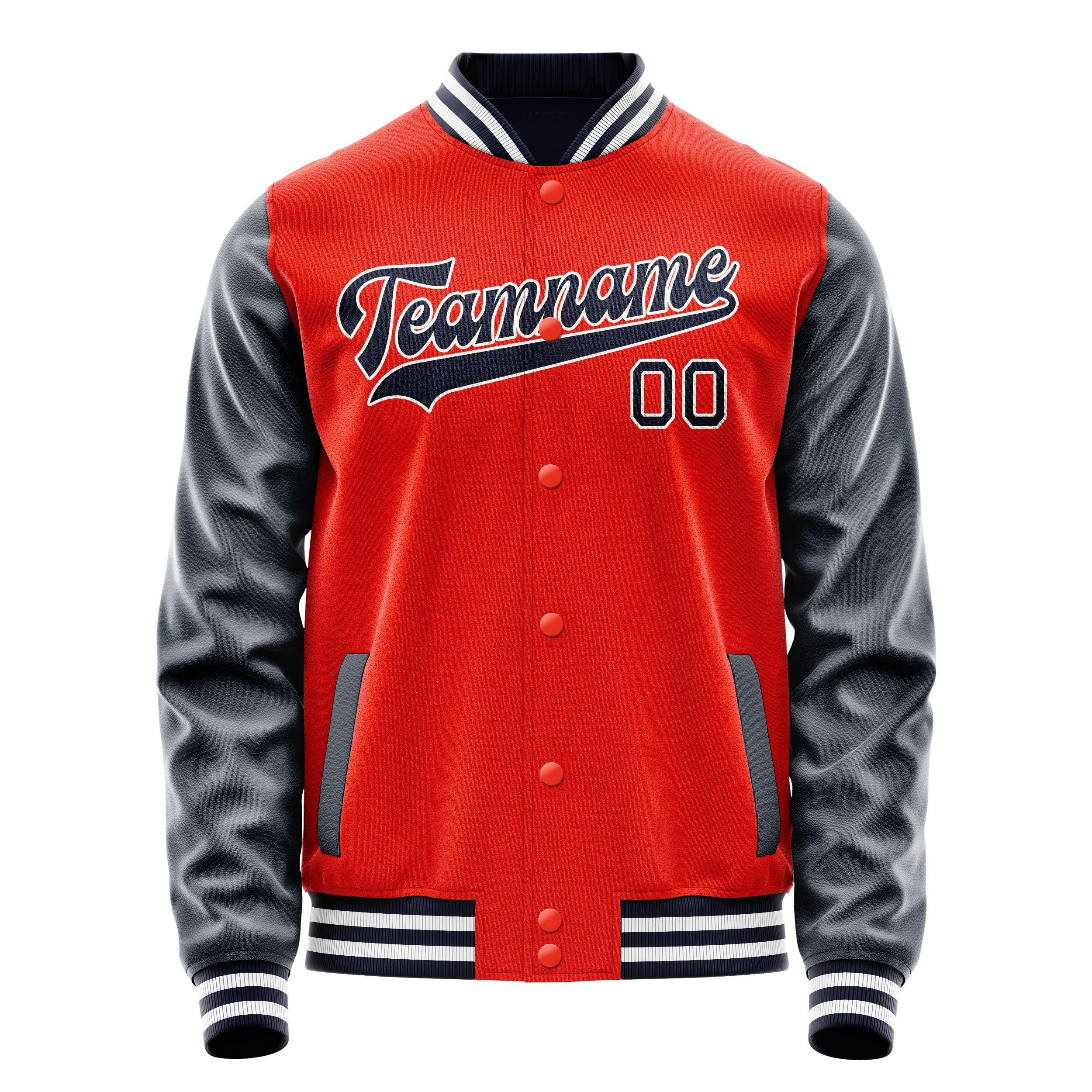 Tailored Orange Navy Blue Jacket