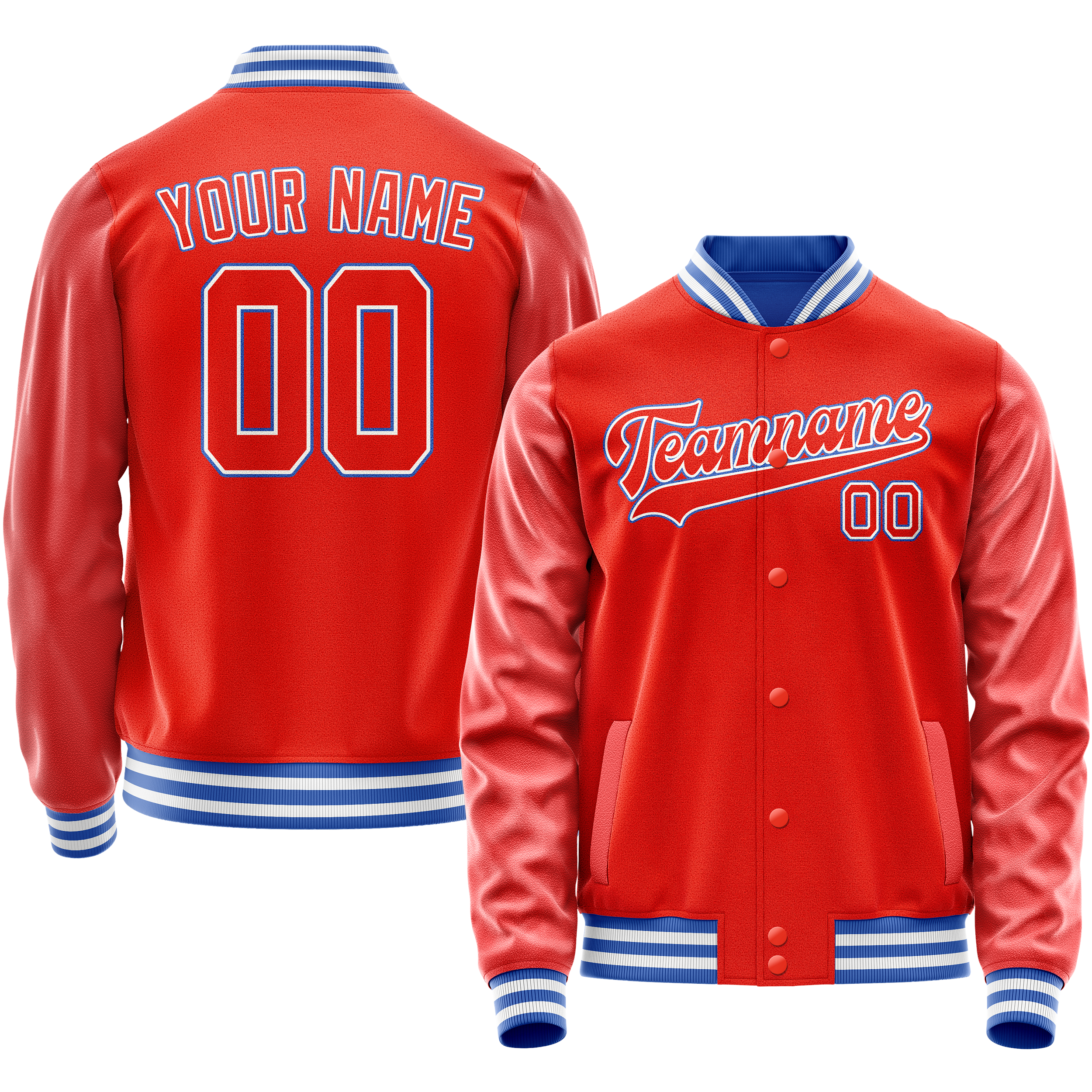 Maßgeschneidertes Orange Weiß Jacke JA02240617XE335