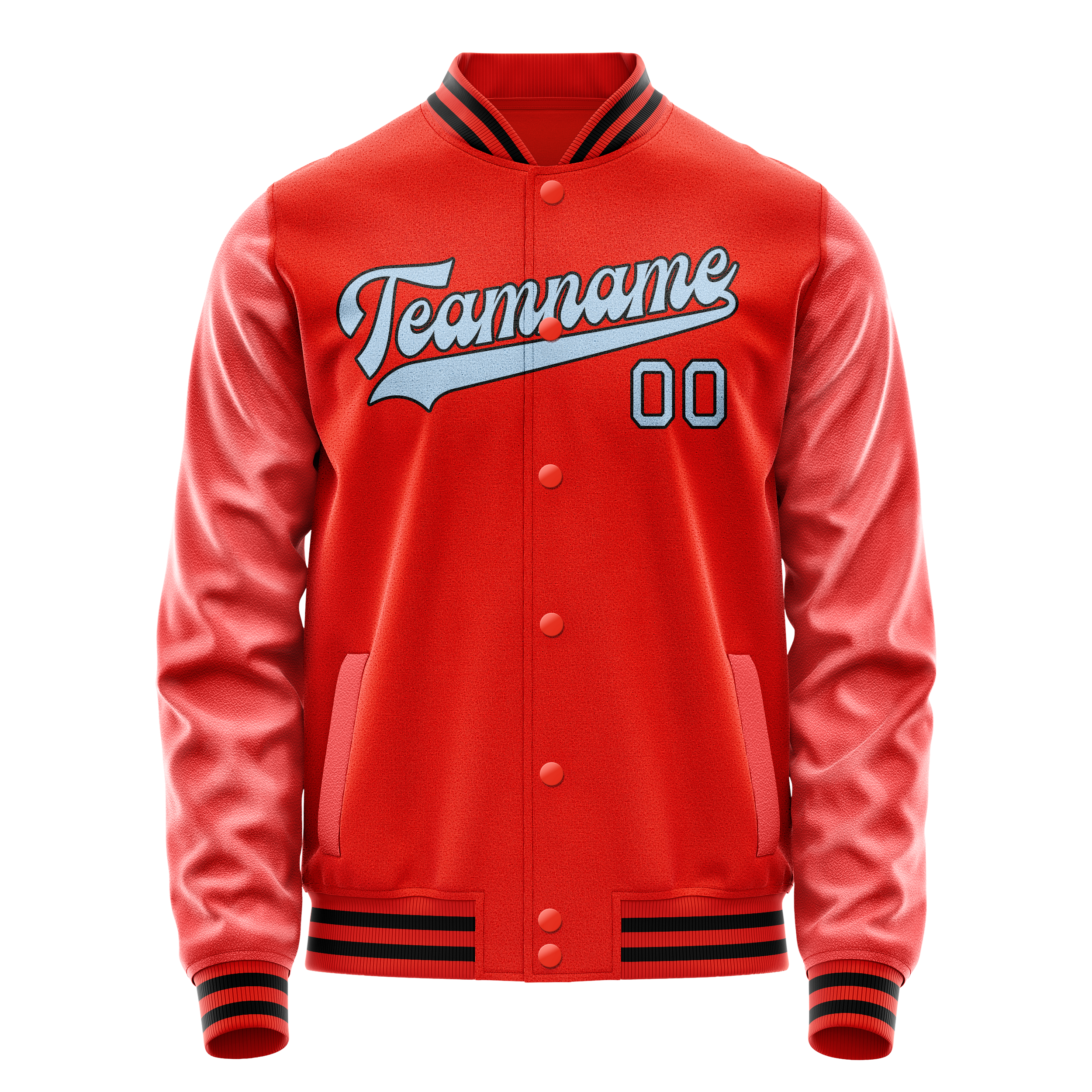 Maßgeschneidertes Orange Hellblau Jacke