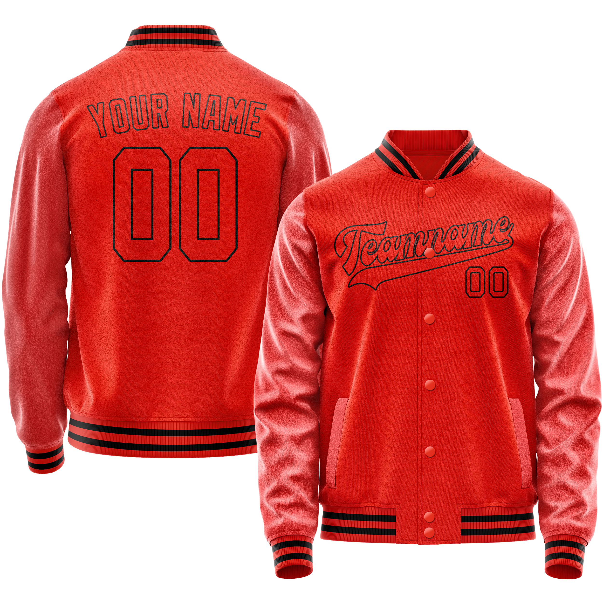 Maßgeschneidertes Orange Schwarz Jacke JA02240617XE349