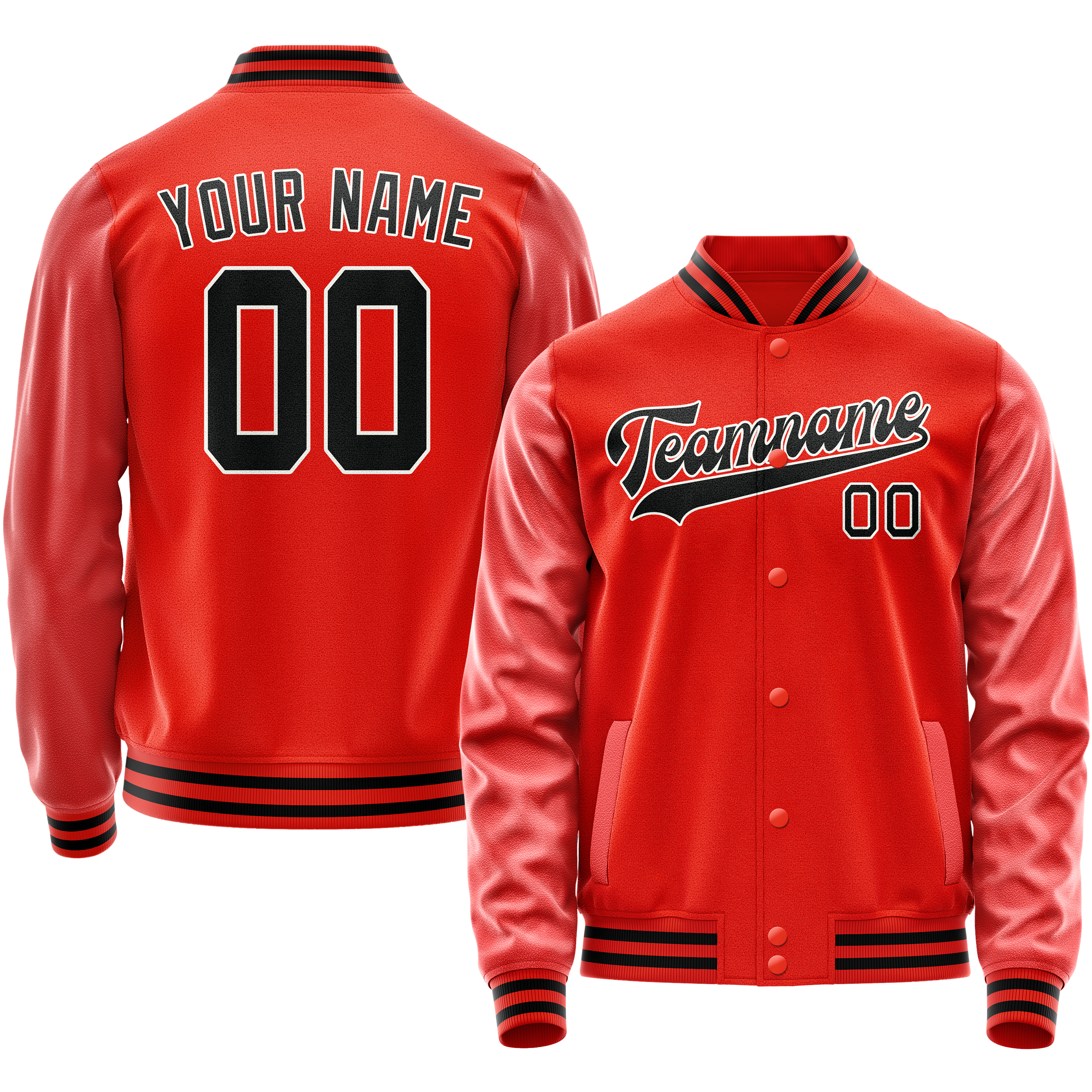 Maßgeschneidertes Orange Schwarz Jacke JA02240617XE350