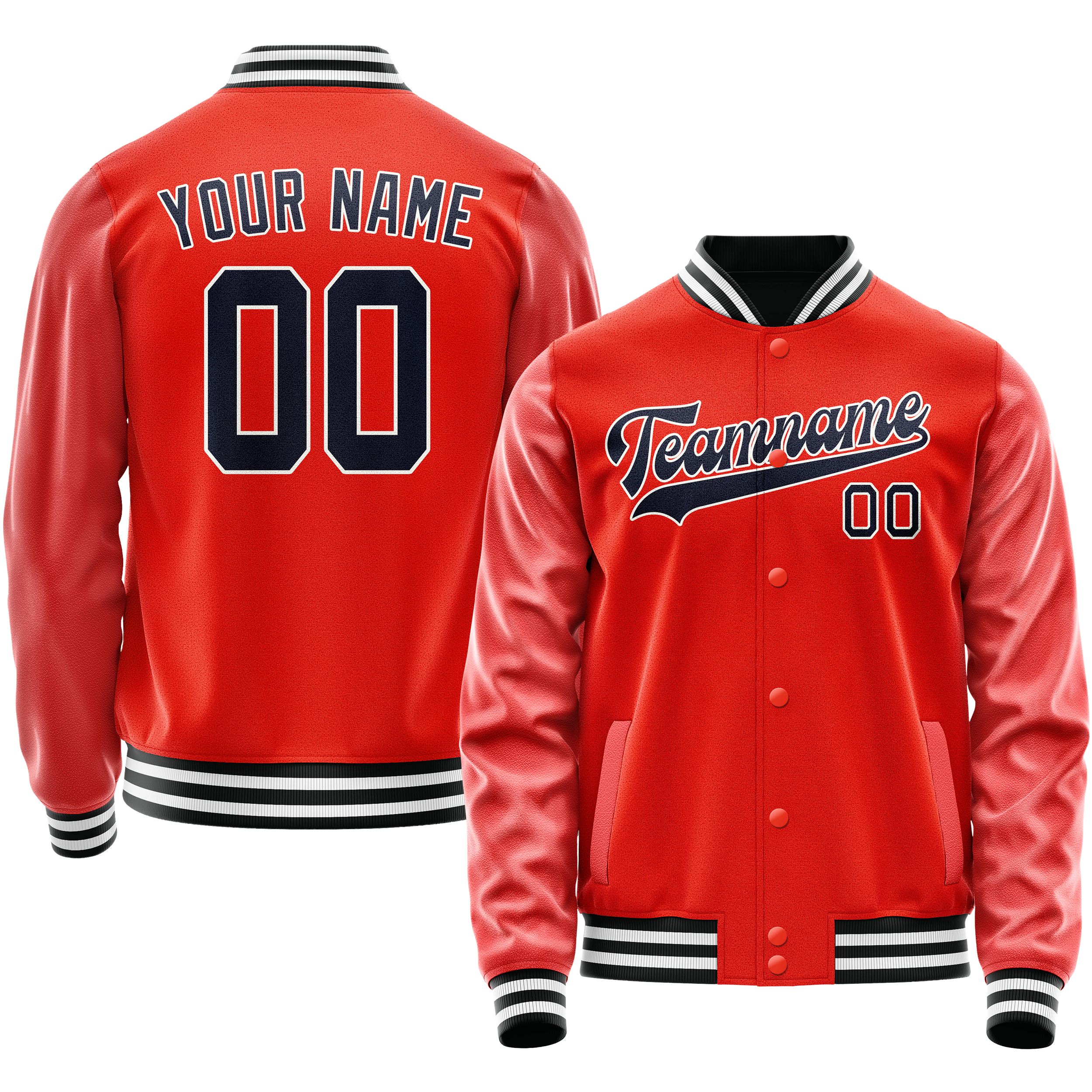 Maßgeschneidertes Orange Schwarz Jacke JA02240617XE330