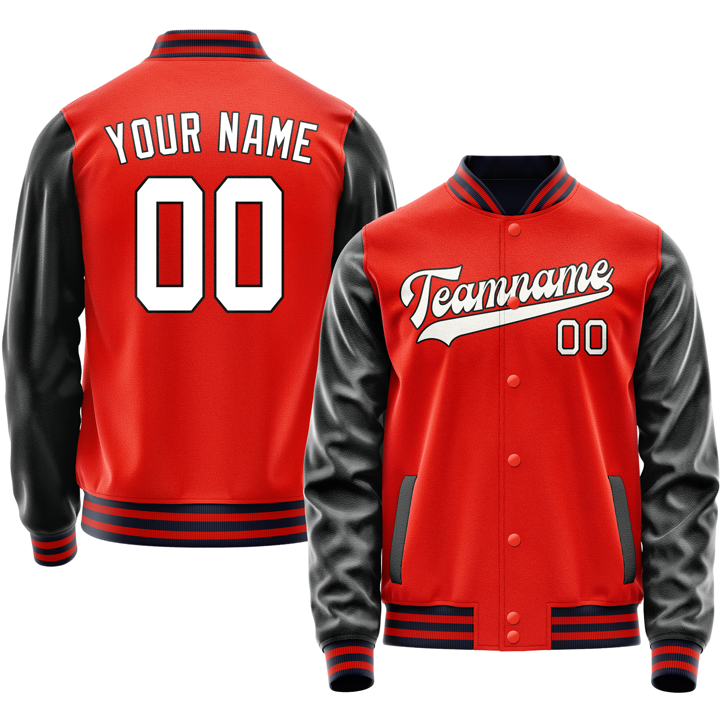 Maßgeschneidertes Orange Schwarz Jacke JA02240617XE355