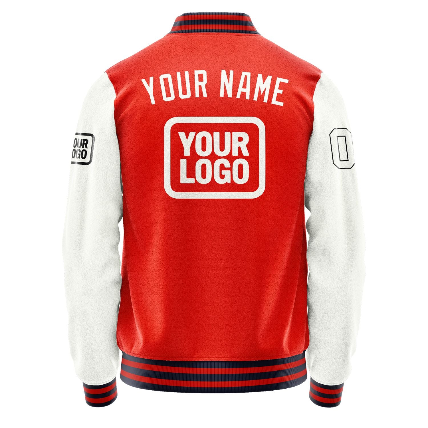 Maßgeschneidertes Orangerot Weiß Jacke JA121218111217181817