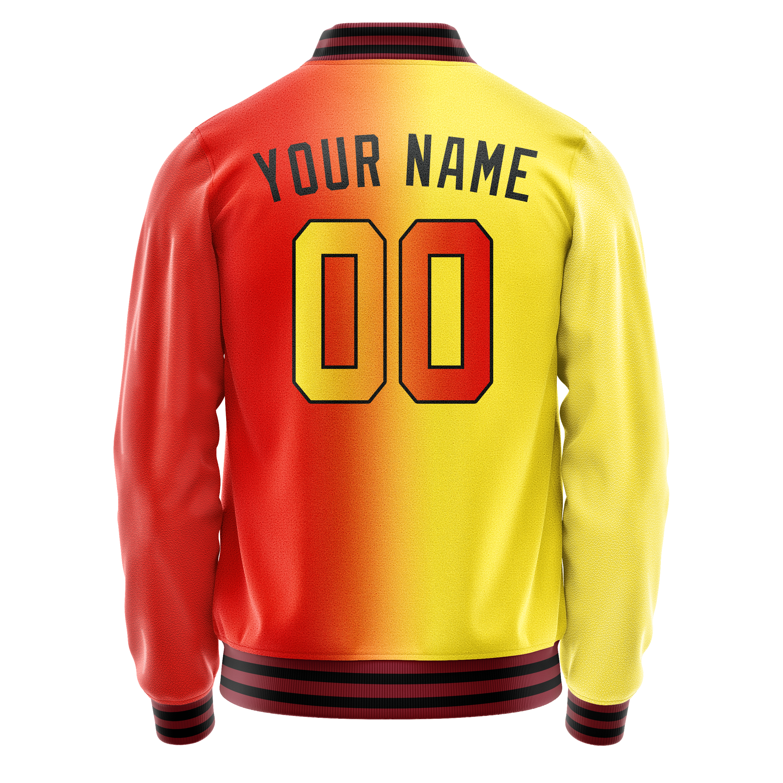 Maßgeschneidertes Orange Gelb Jacke