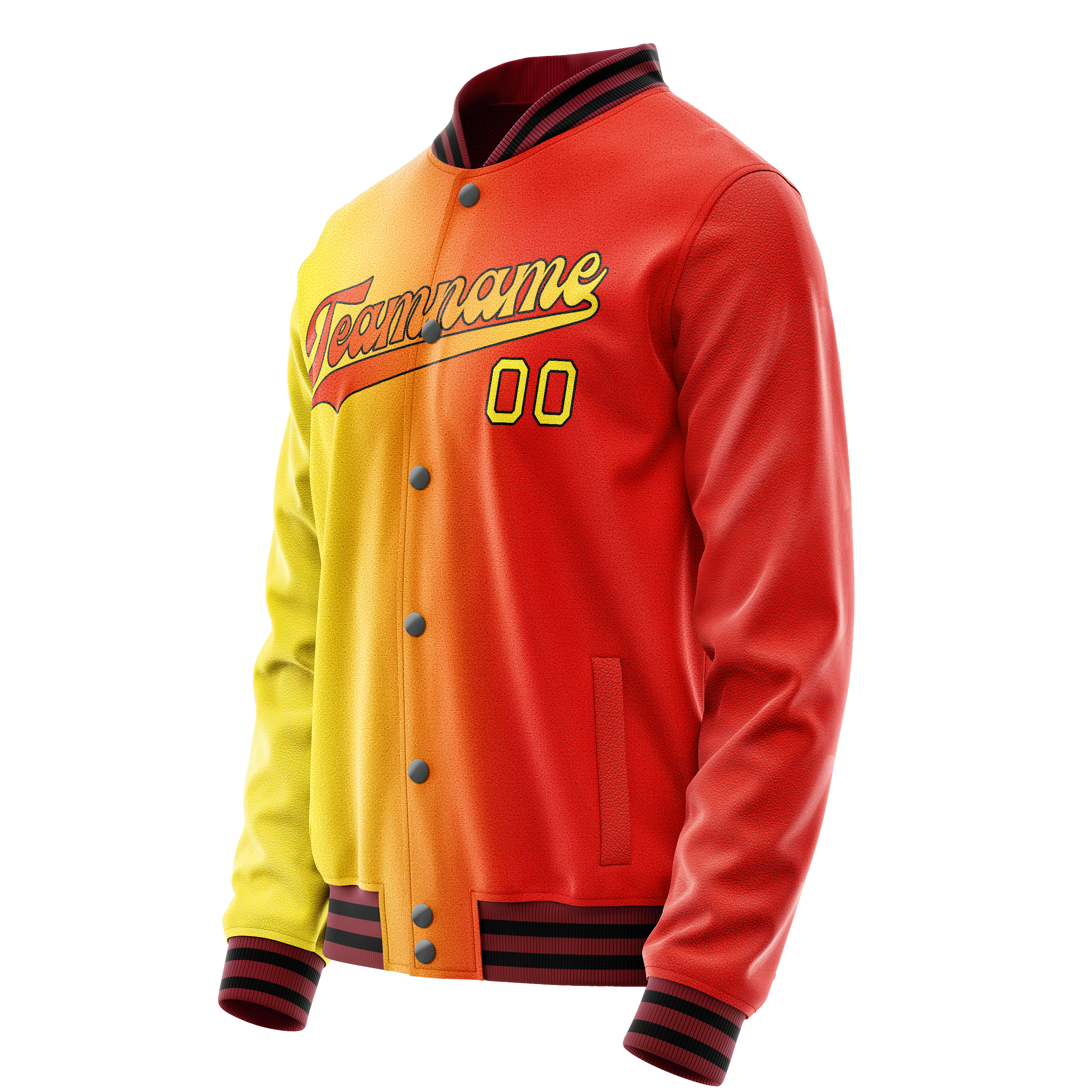 Maßgeschneidertes Orange Gelb Jacke