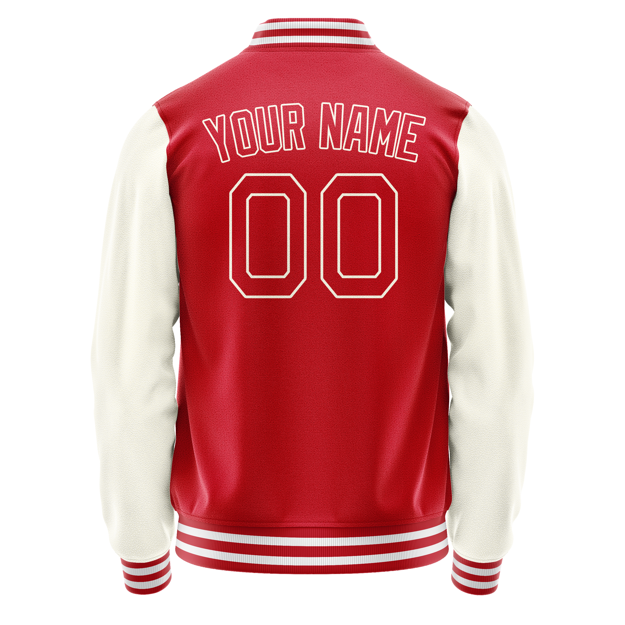 Maßgeschneidertes Rot Creme Jacke