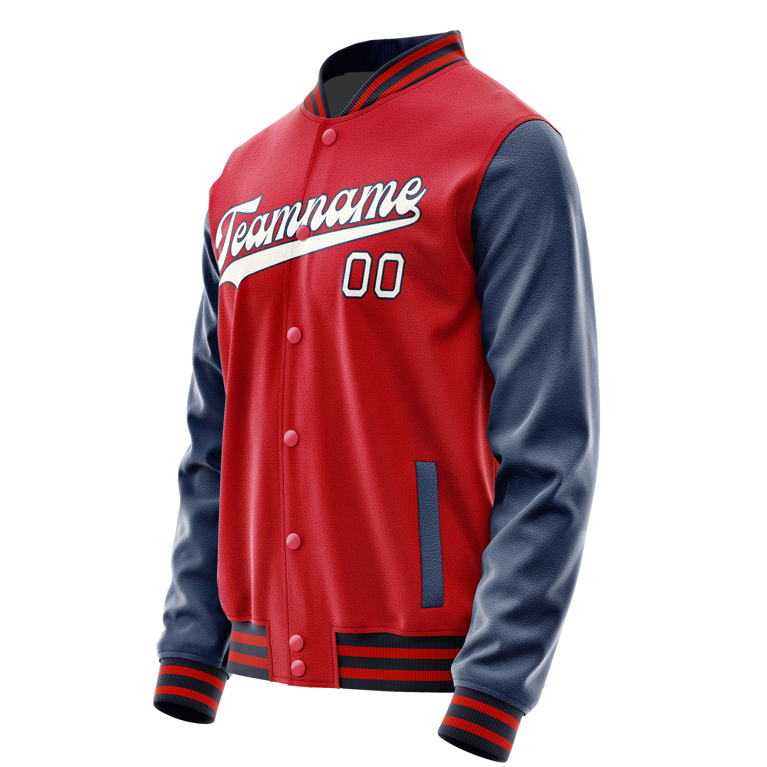 Maßgeschneidertes Rot Königsblau Jacke