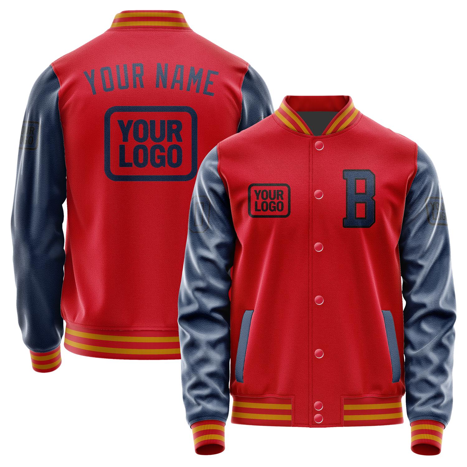 Maßgeschneidertes Rot Marineblau Jacke JA141410141917101017