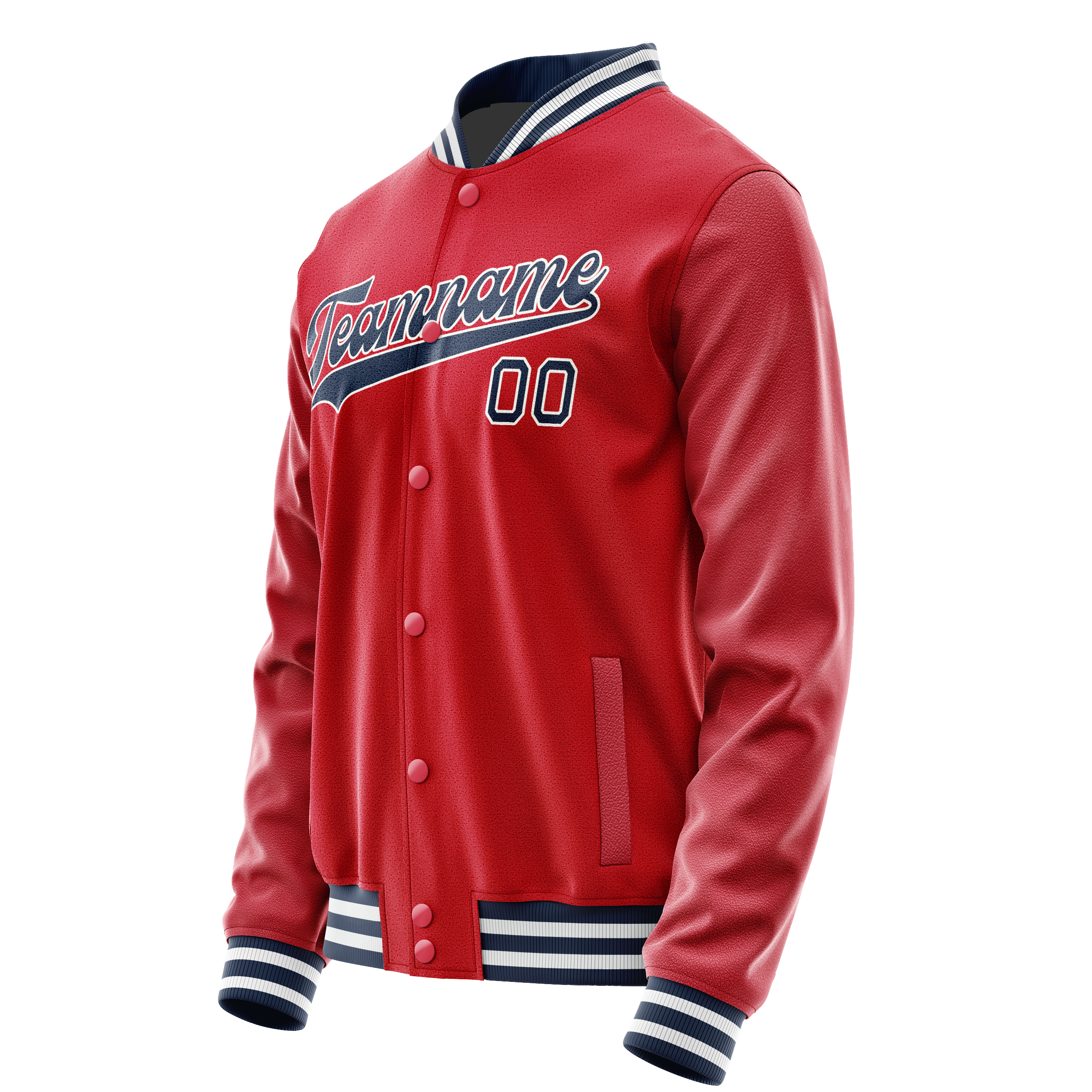 Tailored Red Navy Blue Jacket