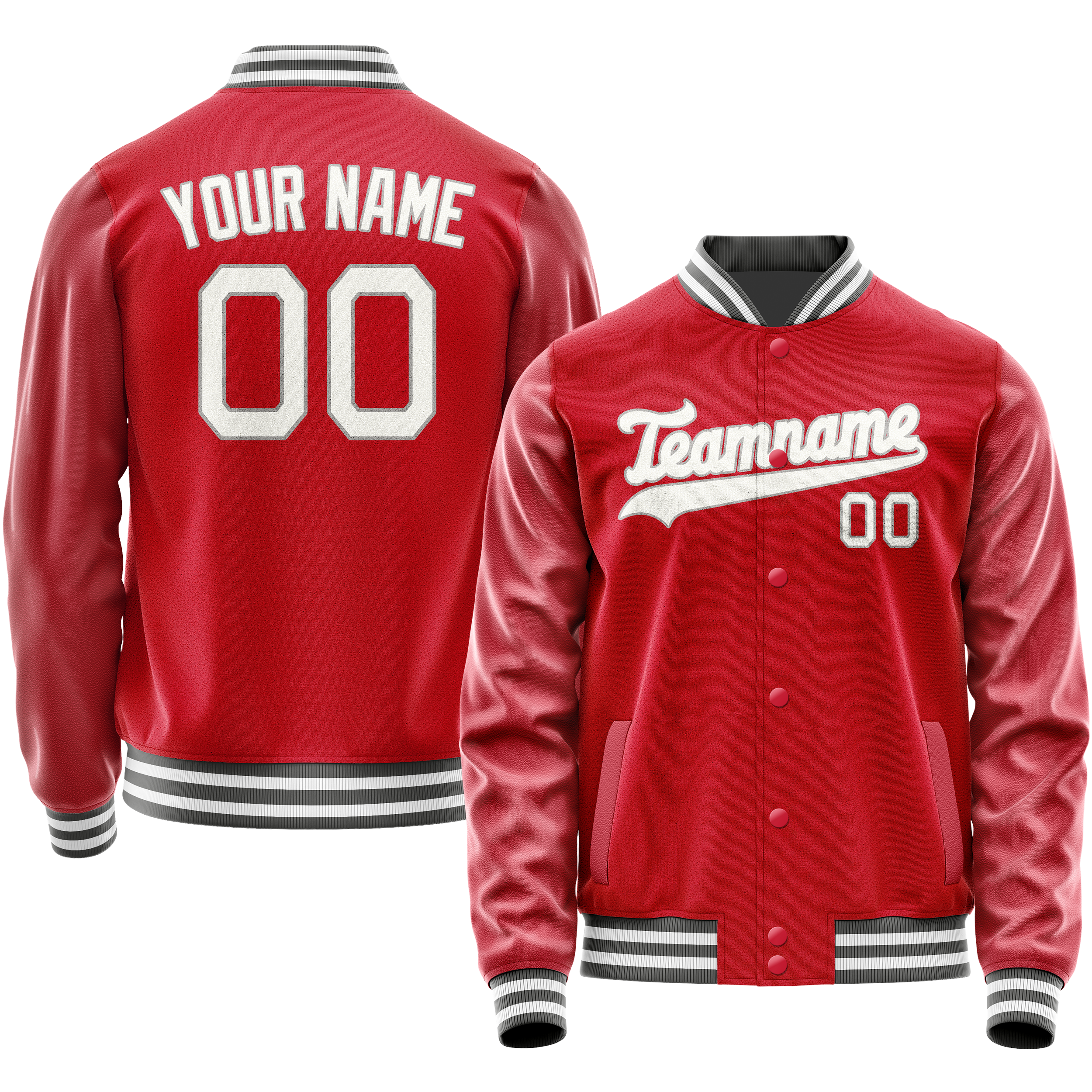 Maßgeschneidertes Rot Grau Jacke JA02240617XY397