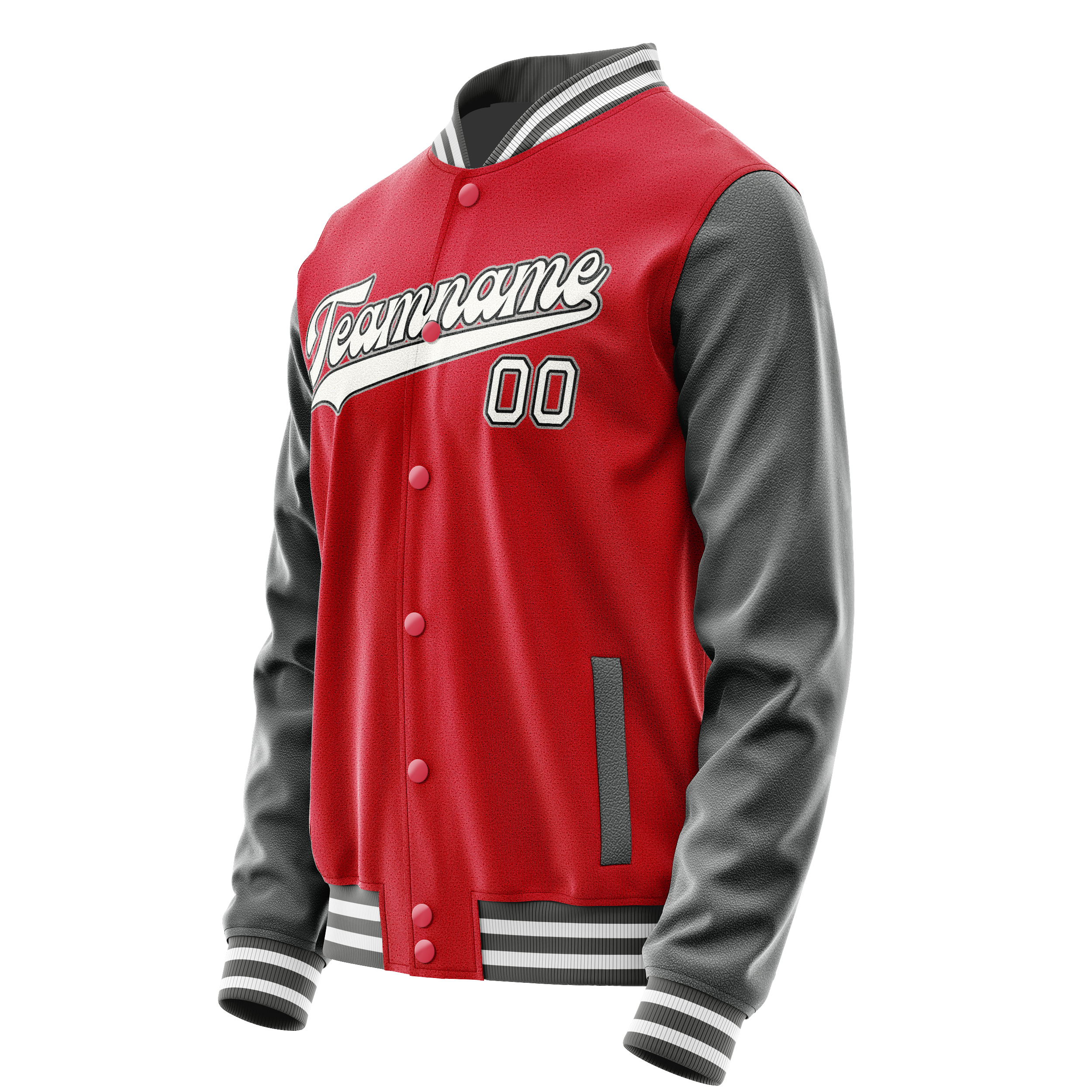 Maßgeschneidertes Rot Grau Jacke