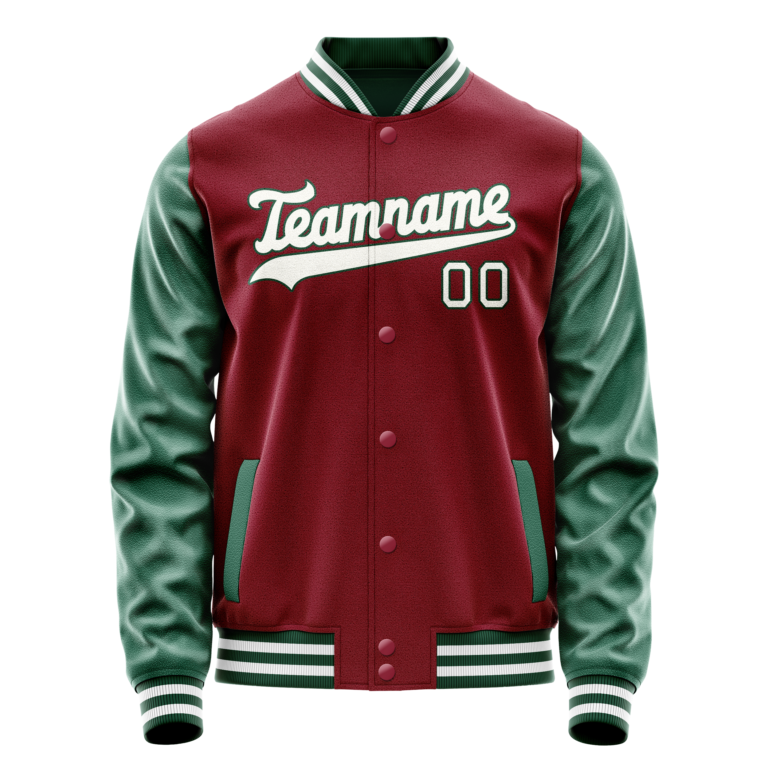 Tailored Crimson Kelly Green Jacket