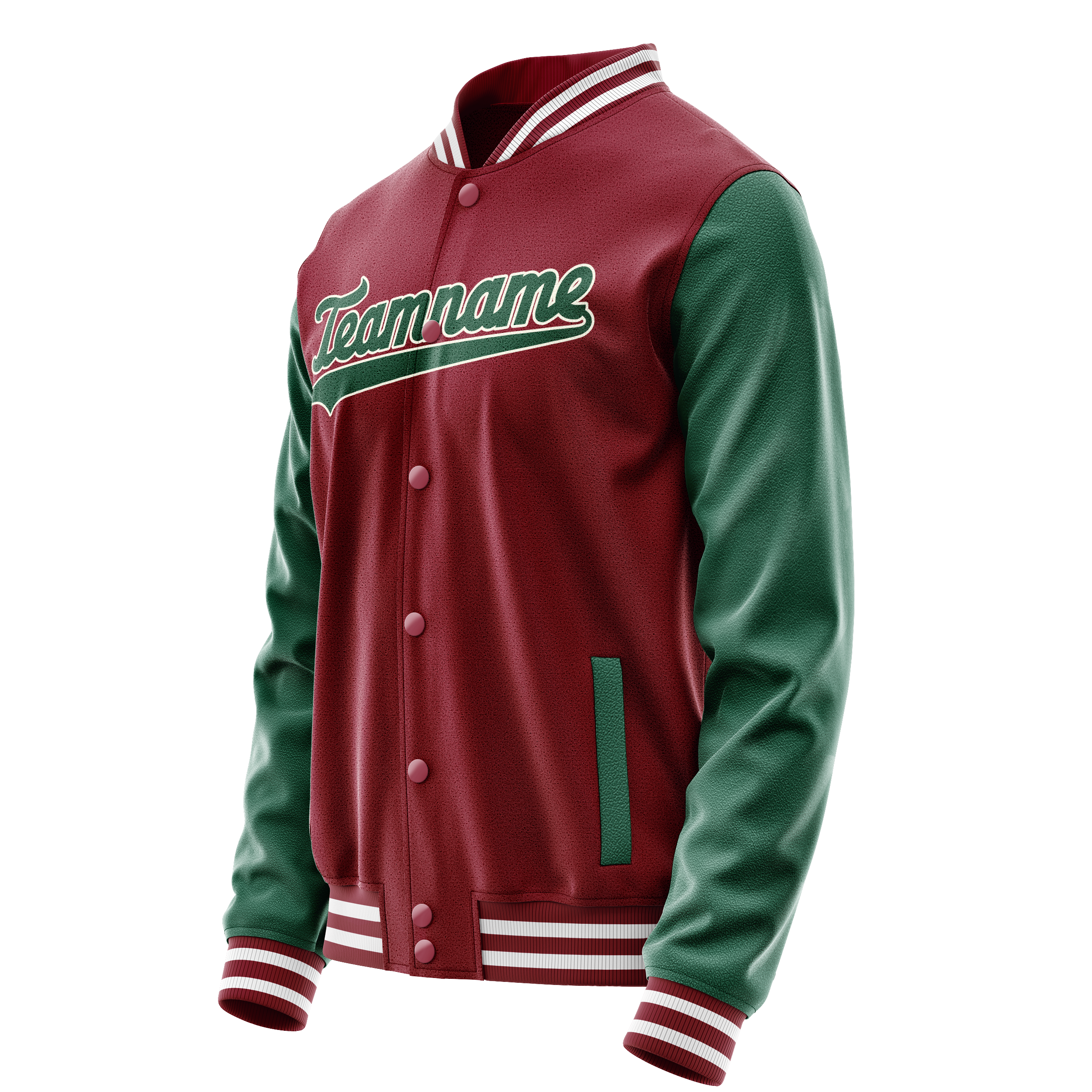 Tailored Crimson Kelly Green Jacket