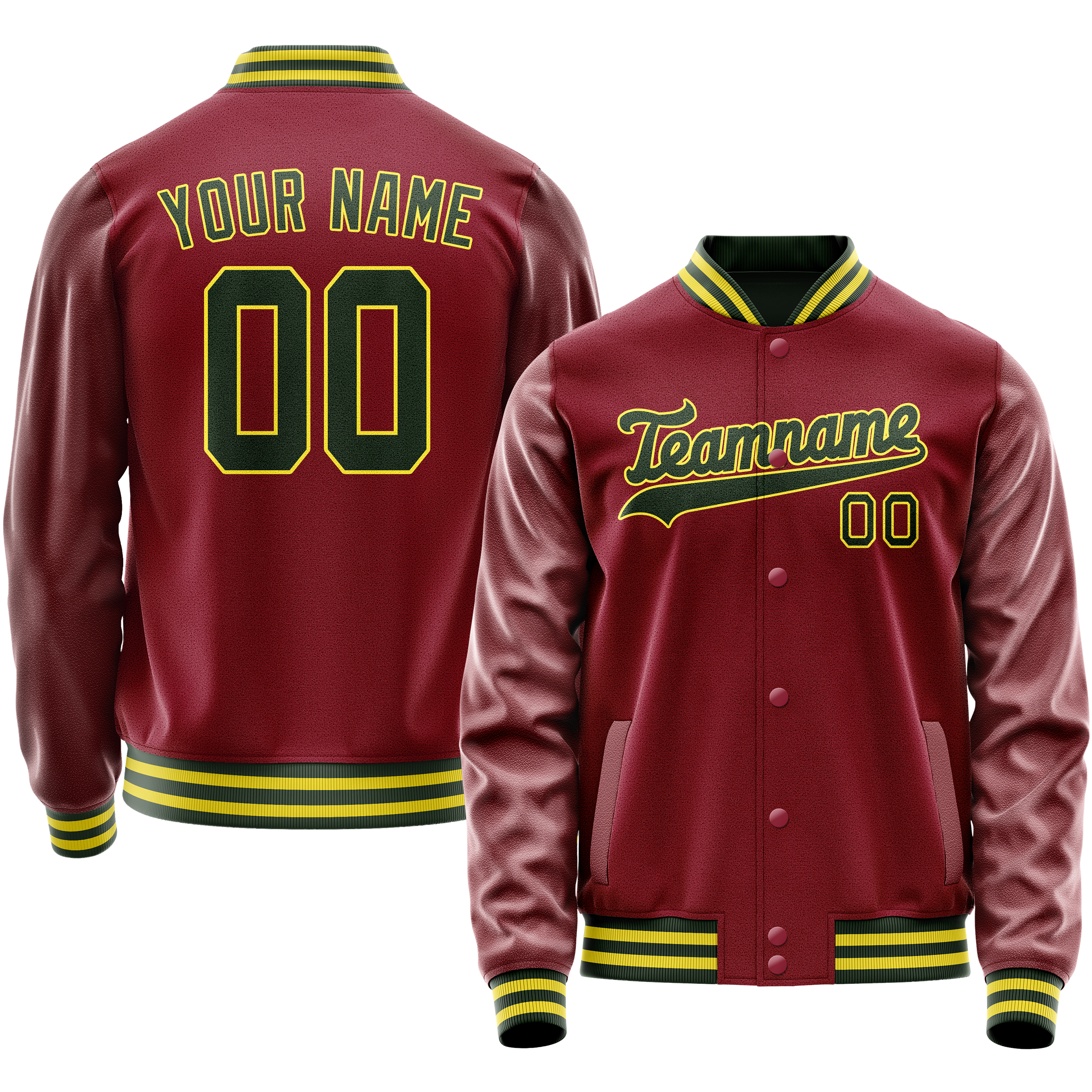 Maßgeschneidertes Karmesinrot Kelly Grün Jacke JA02240617KZ536