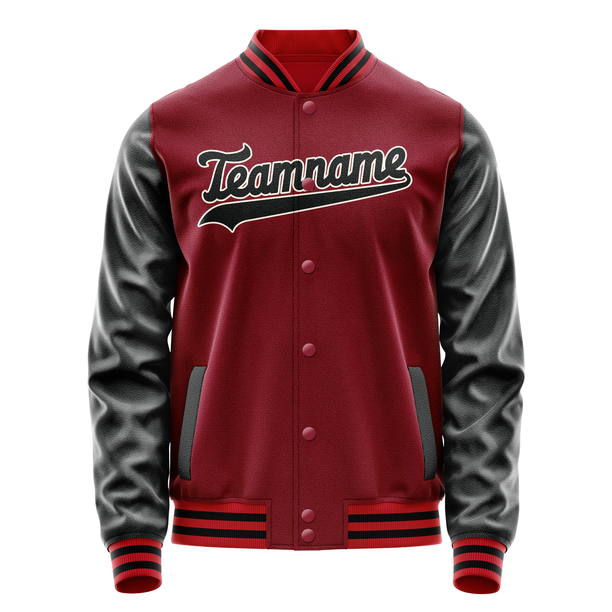 Tailored Crimson Black Jacket