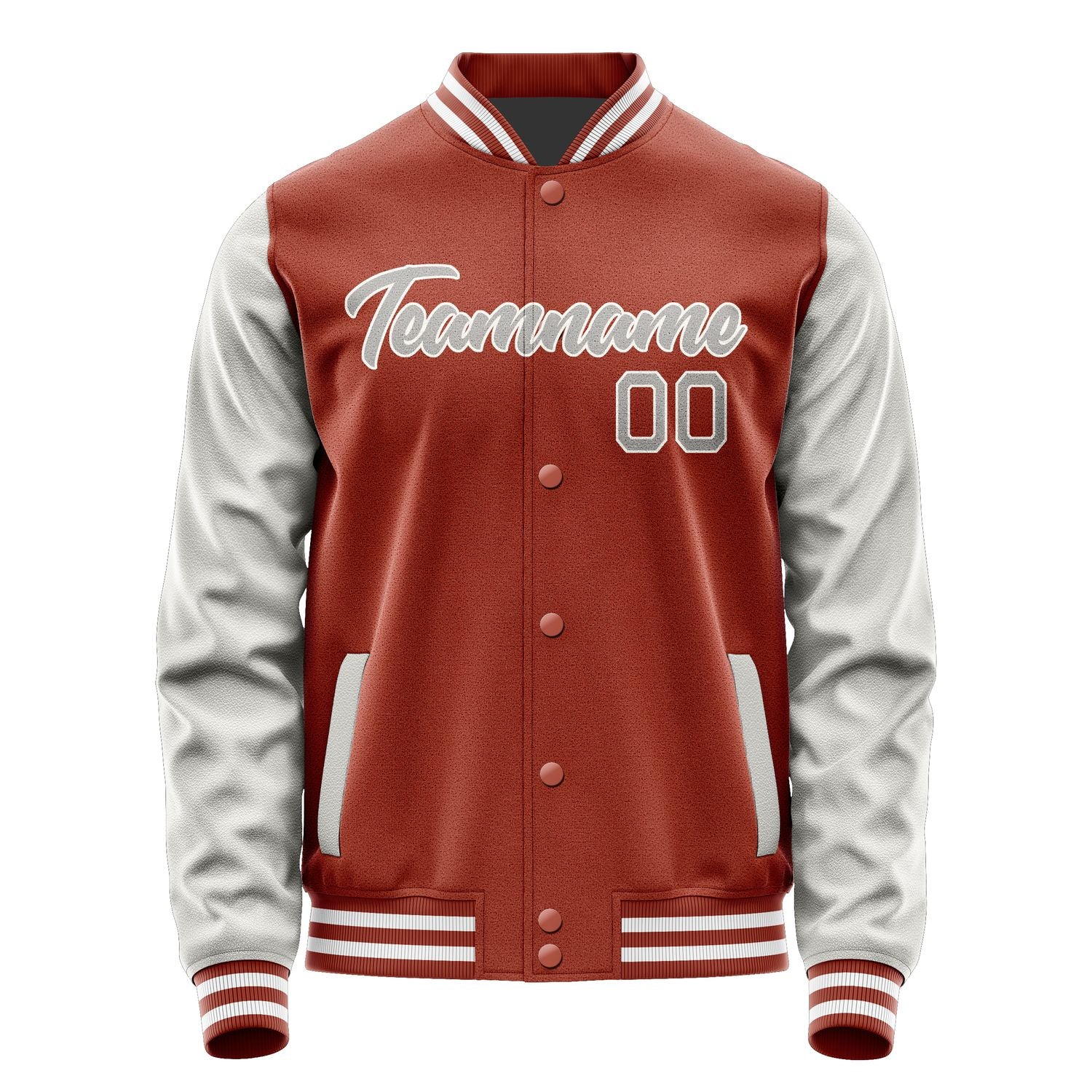 Maßgeschneidertes Korallenrot Grau Jacke JA1616041618B21804