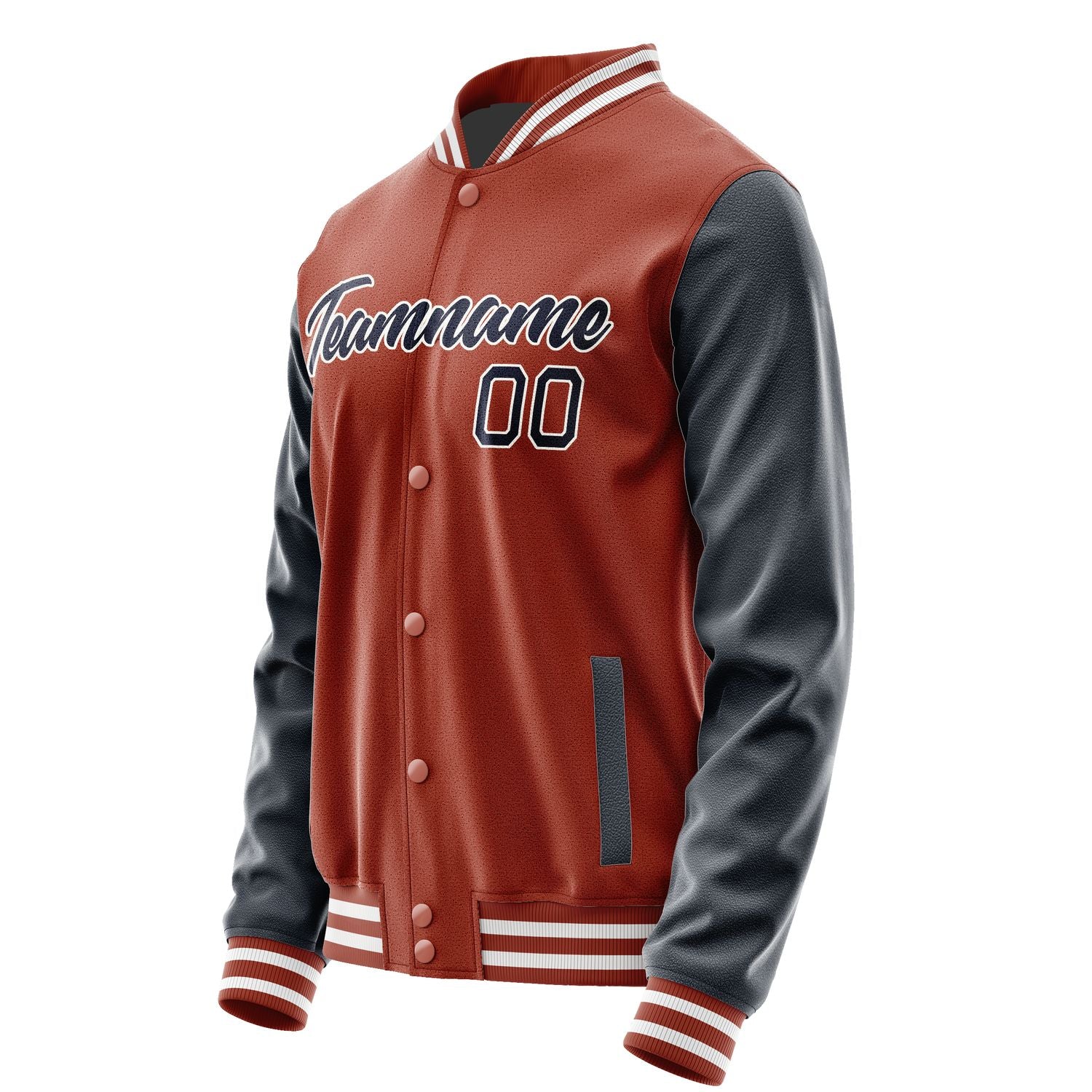 Maßgeschneidertes Korallenrot Stahlblau Jacke JA1616111618B21811