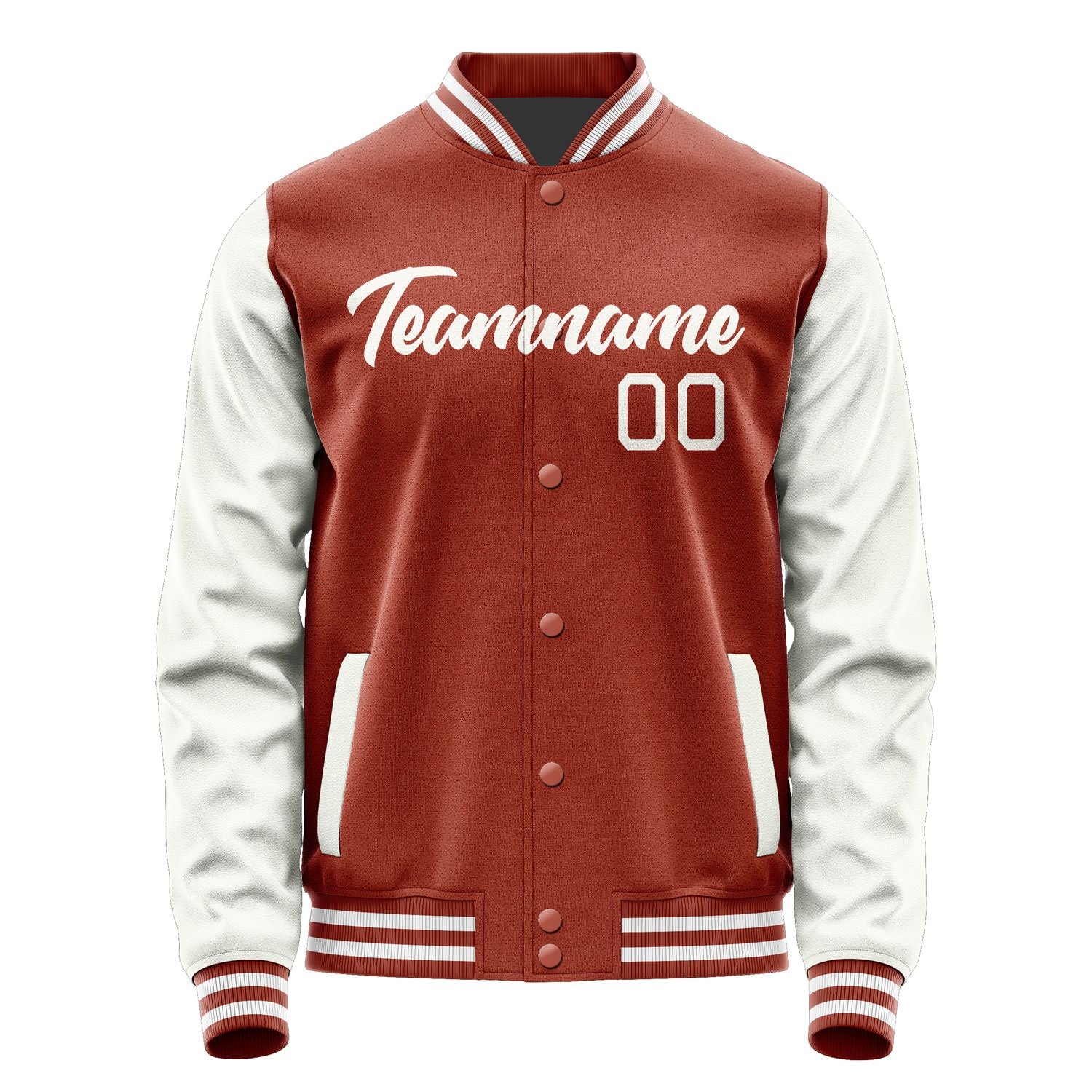 Maßgeschneidertes Korallenrot Weiß Jacke JA1616181618B21818