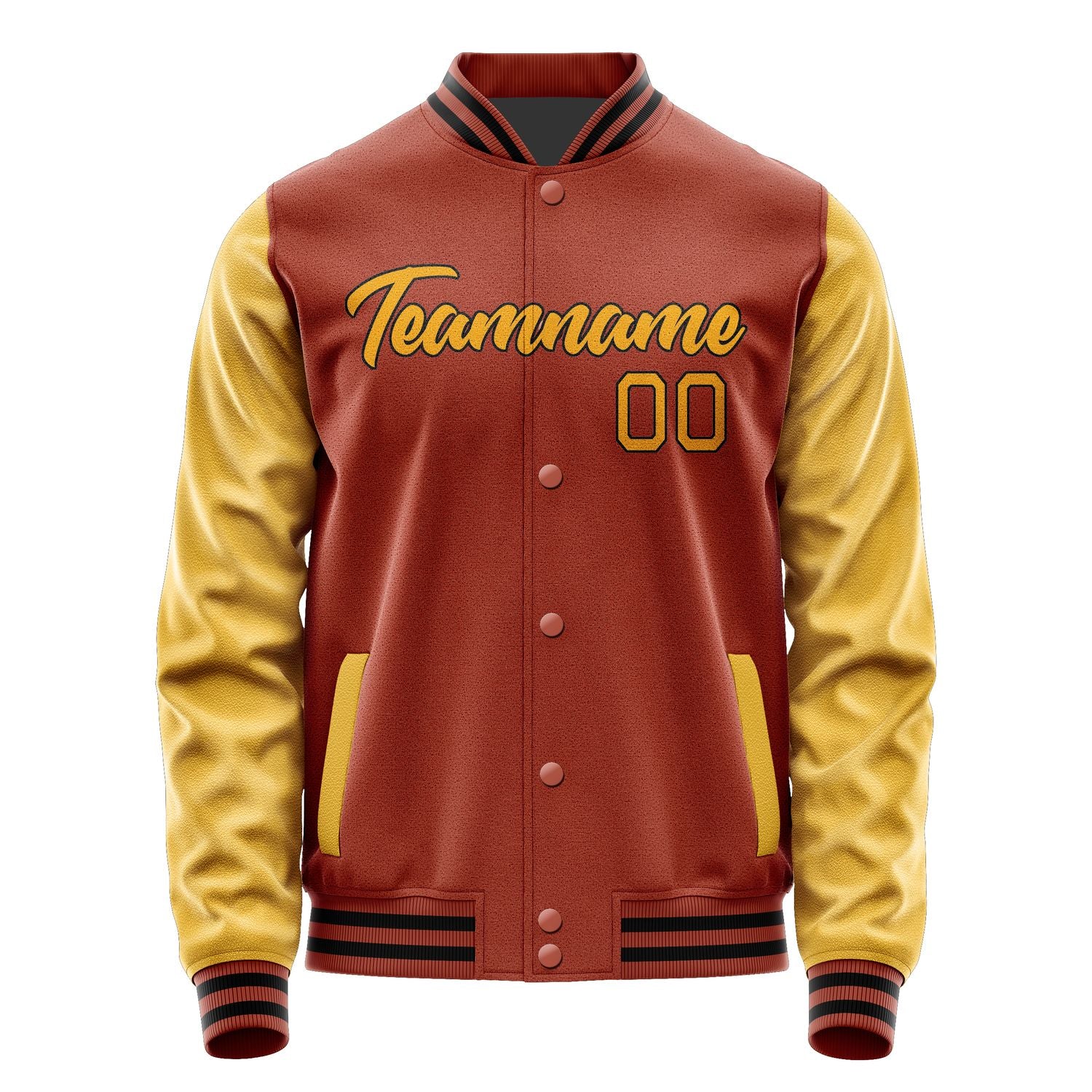 Maßgeschneidertes Korallenrot Gelb Jacke JA1616191617B21719