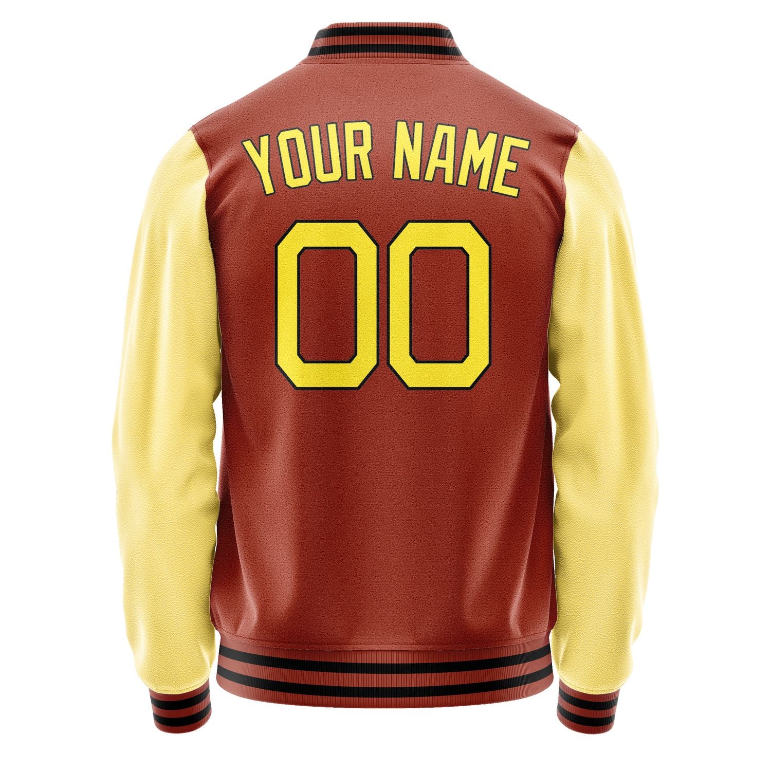 Maßgeschneidertes Korallenrot Blassgelb Jacke JA1616261617B21726