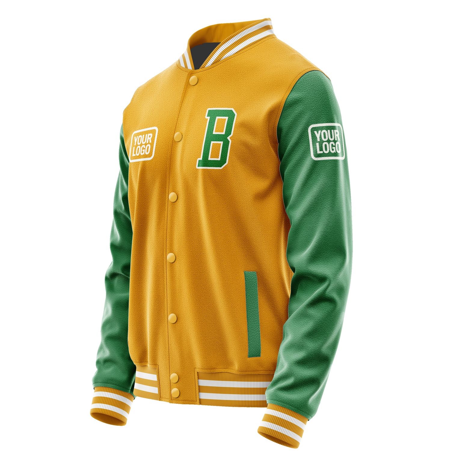 Maßgeschneidertes Gelb Smaragdgrün Jacke JA191924191818242418