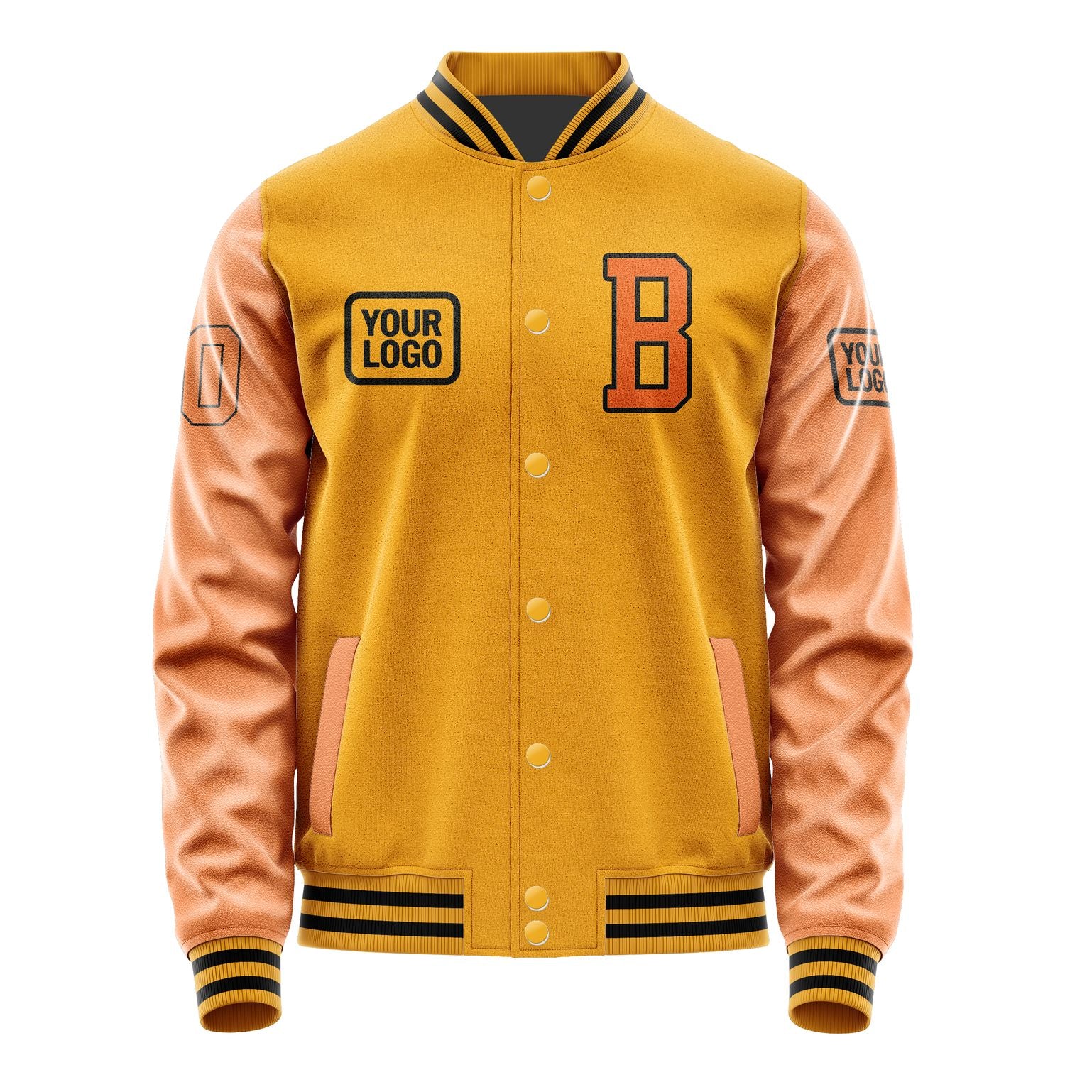 Maßgeschneidertes Gelb Orange Jacke JA191928191717282817