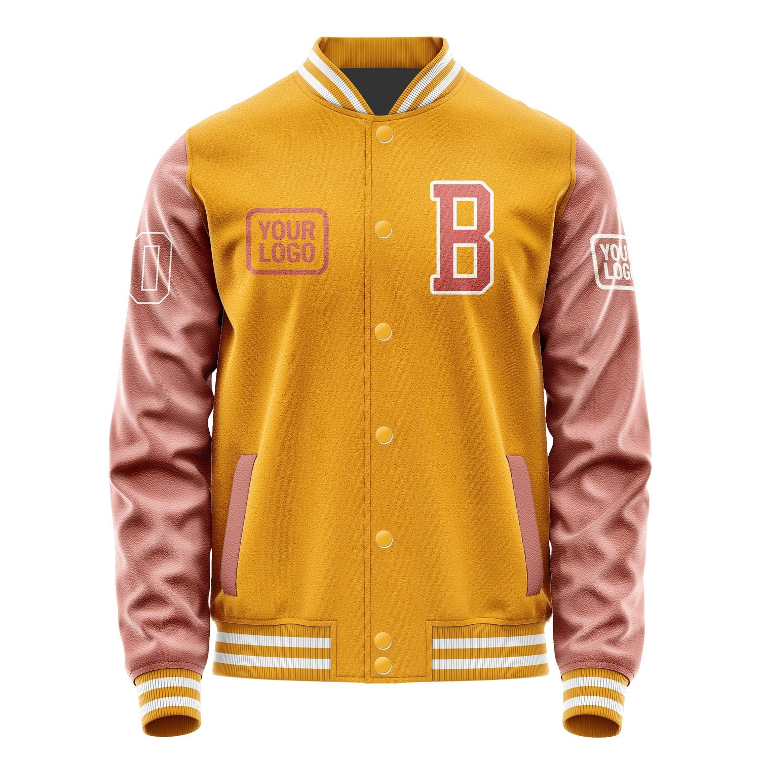 Maßgeschneidertes Gelb Kupferrose Jacke JA191929191818292918