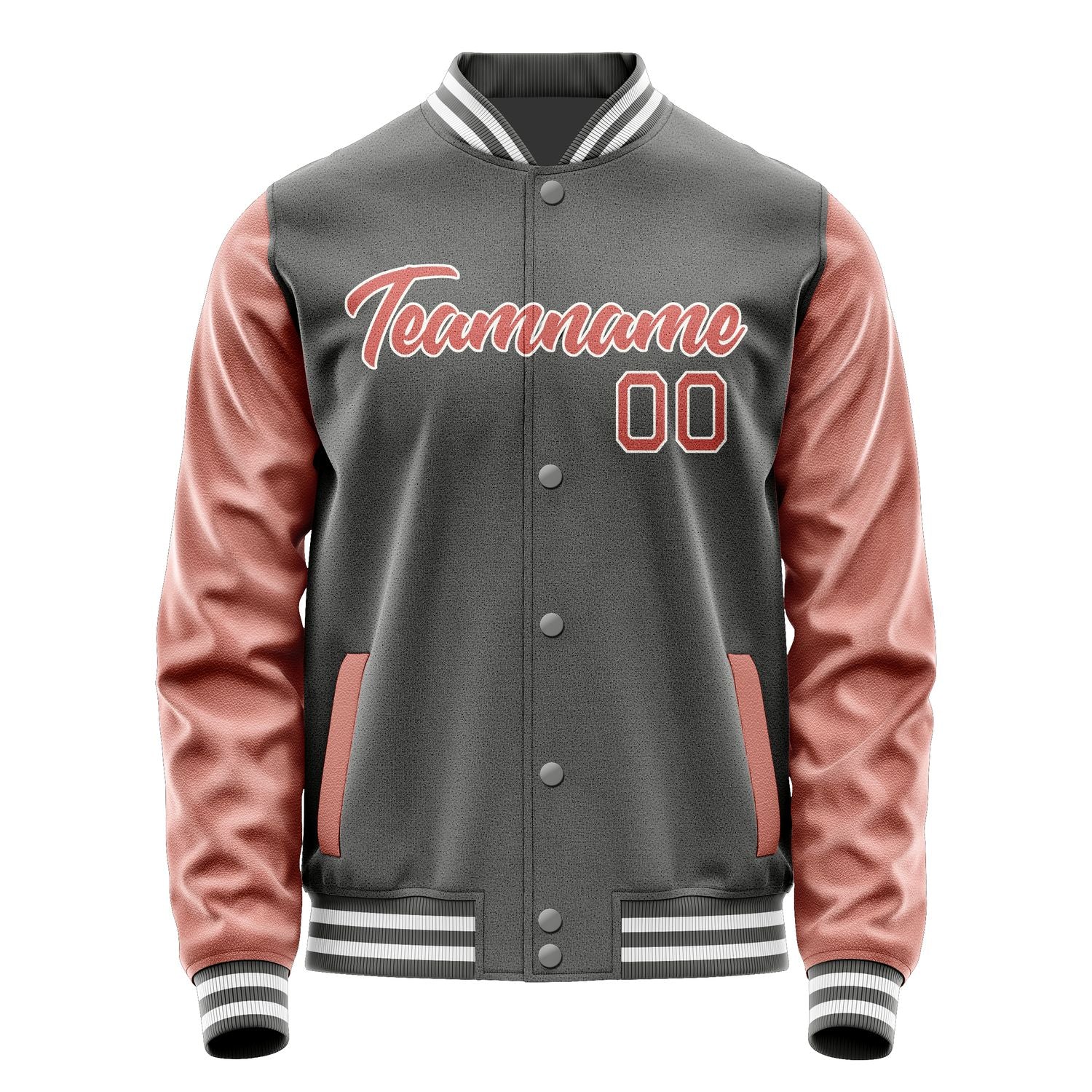 Maßgeschneidertes Dunkelgrau Kupferrose Jacke JA2020292018B21829