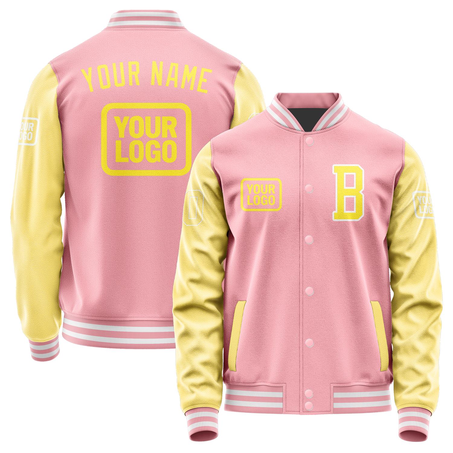 Maßgeschneidertes Rosa Blassgelb Jacke JA212126211818262618