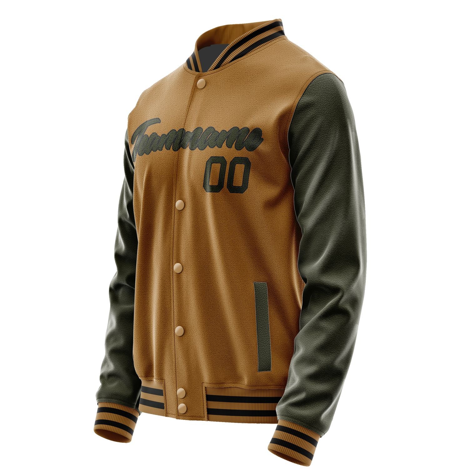 Maßgeschneidertes Khaki Dunkles Oliv Jacke JA2222022217B21702