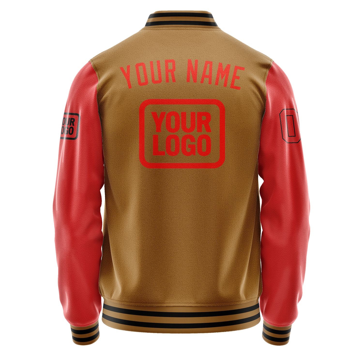 Maßgeschneidertes Khaki Orangerot Jacke JA222212221717121217