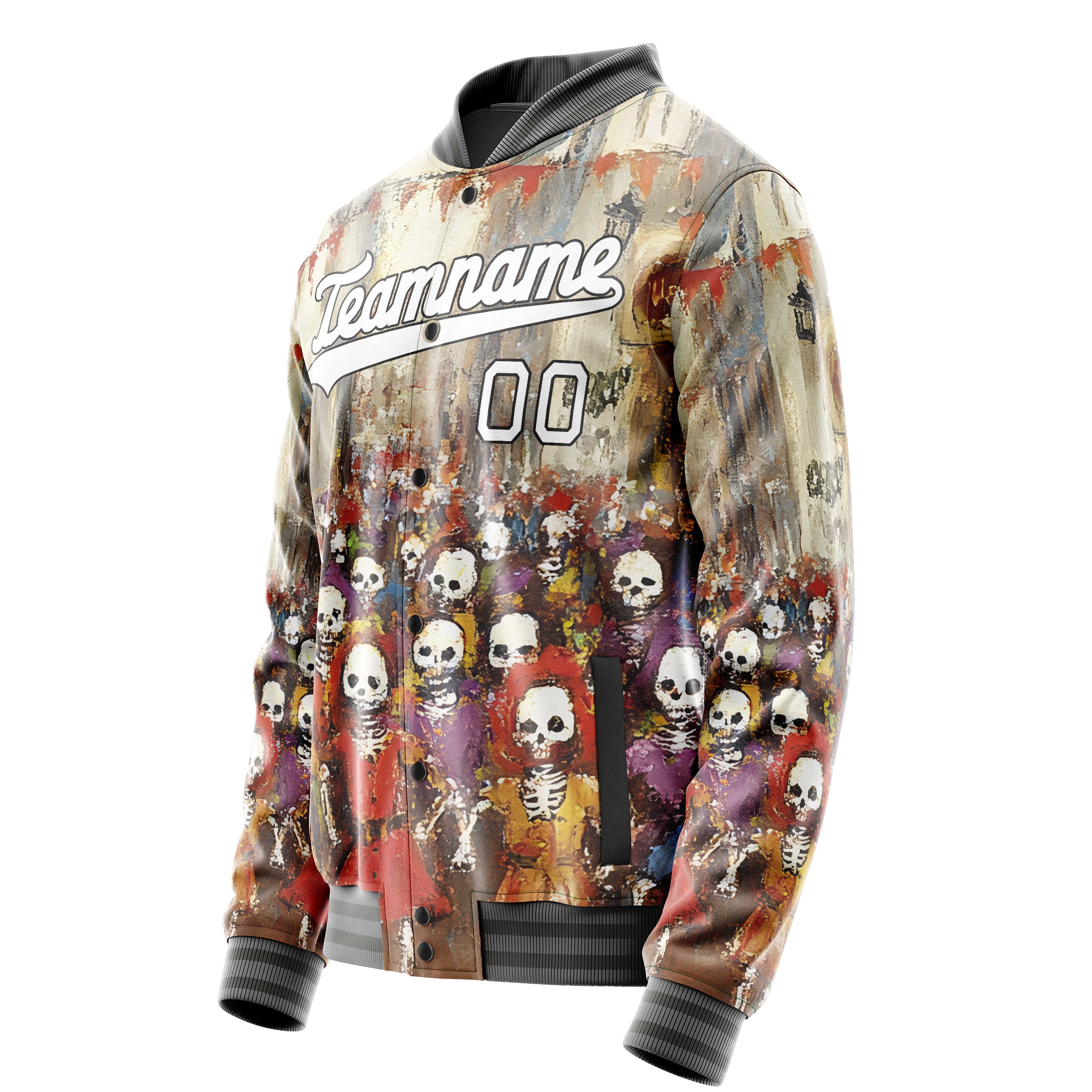 Maßgeschneidertes Creme Halloween Jacke