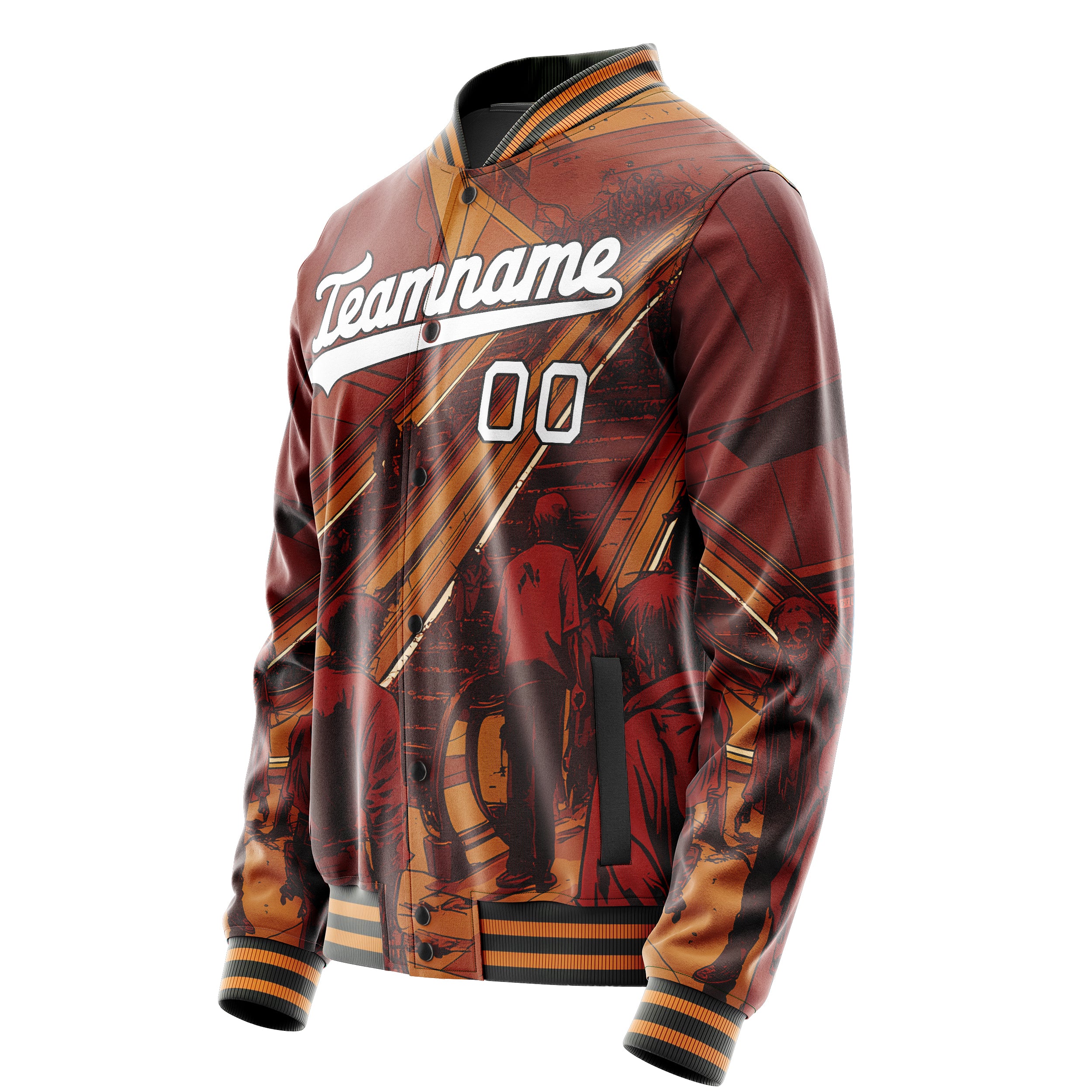 Maßgeschneidertes Kastanienbraun Halloween Jacke