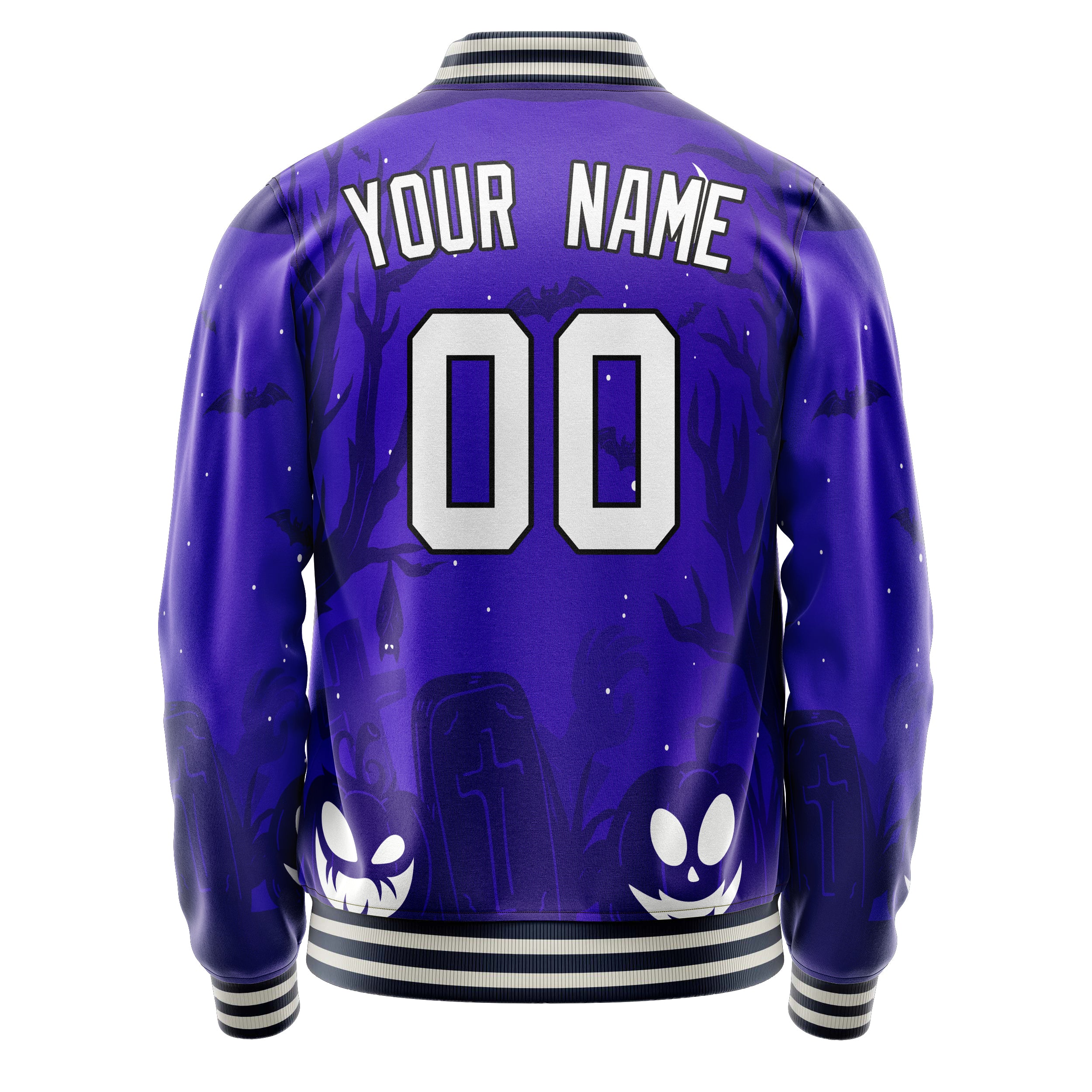 Maßgeschneidertes Blau Halloween Jacke