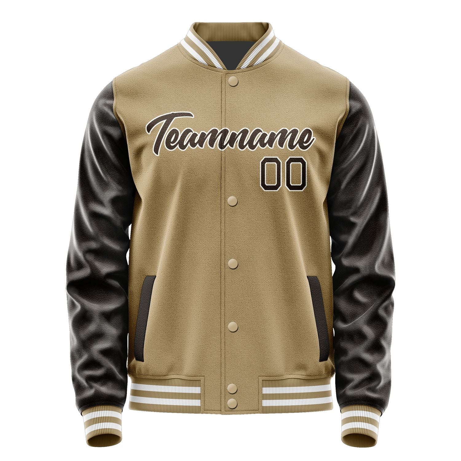 Maßgeschneidertes Hellkhaki Braun Jacke JA2525012518B21801