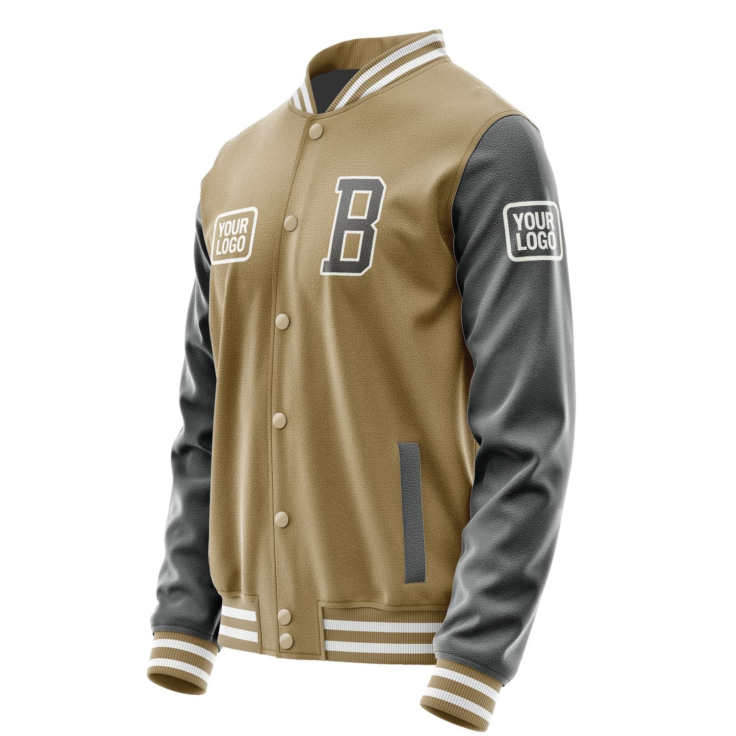 Maßgeschneidertes Hellkhaki Dunkelgrau Jacke JA252520251818202018