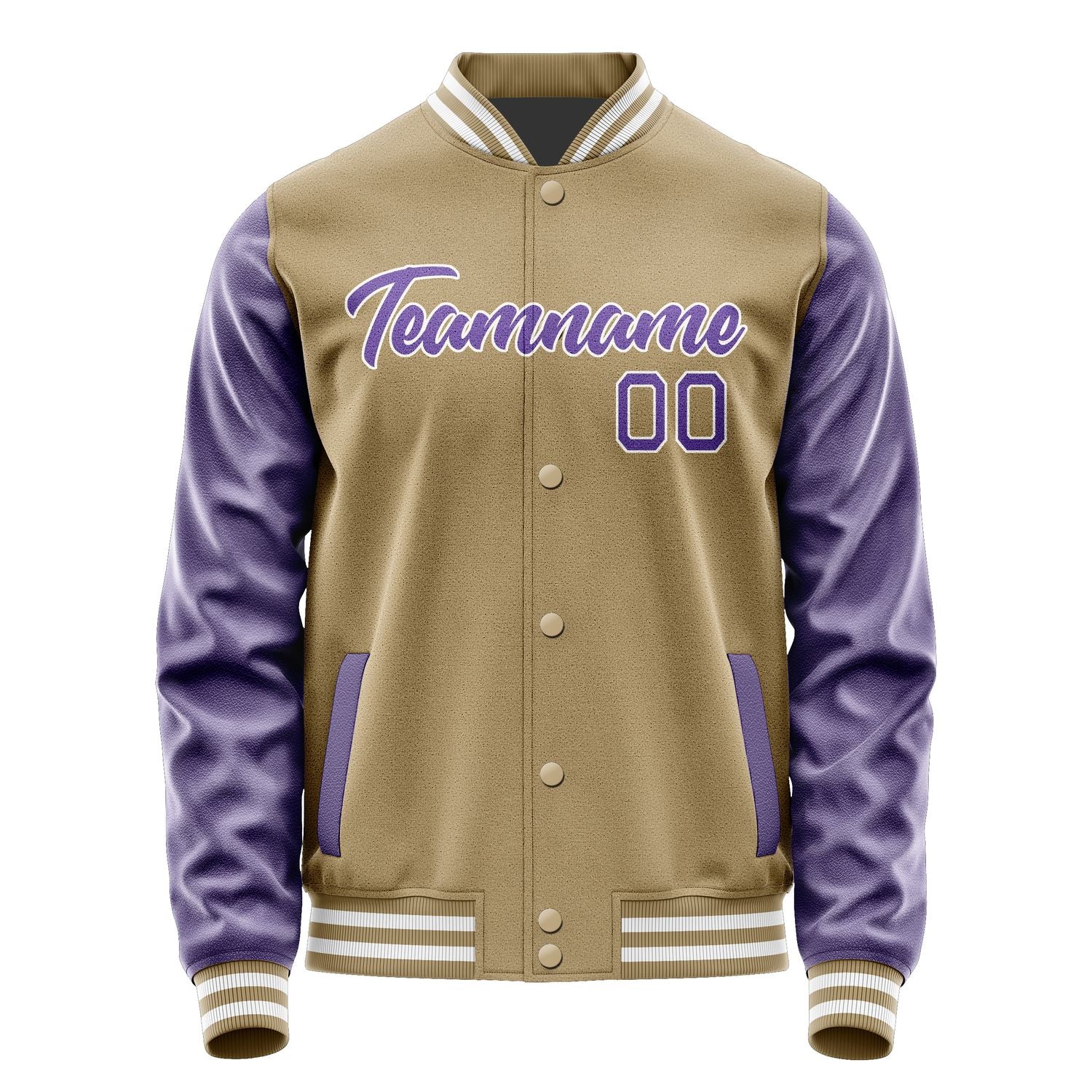 Maßgeschneidertes Hellkhaki Lavendel Jacke JA2525232518B21823