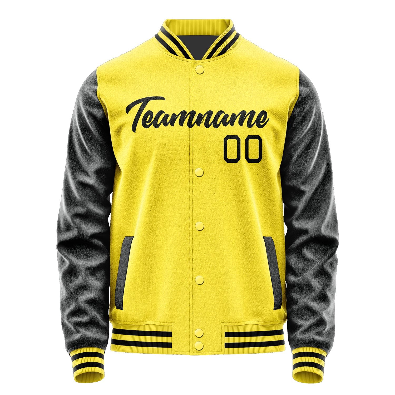 Maßgeschneidertes Blassgelb Schwarz Jacke JA2626172617B21717