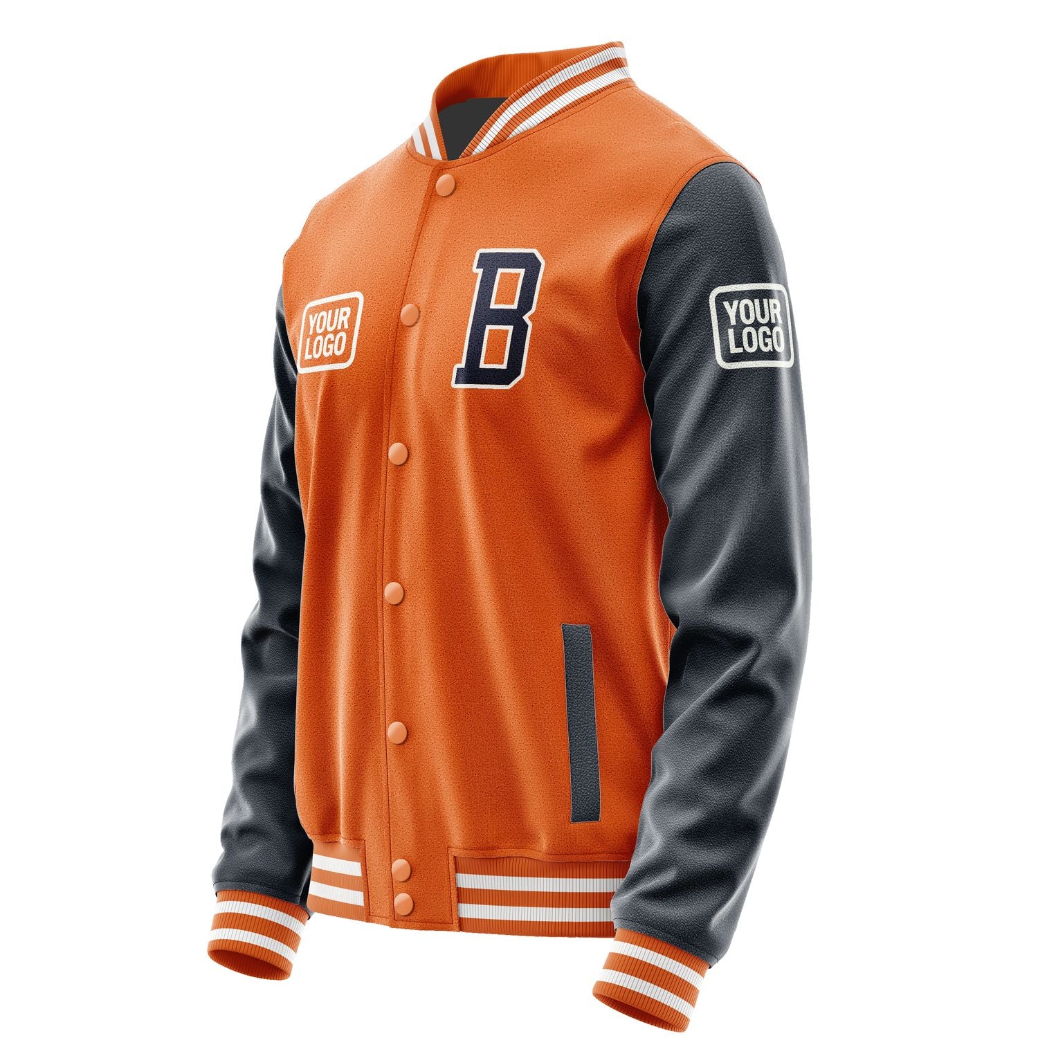 Maßgeschneidertes Orange Stahlblau Jacke JA282811281818111118