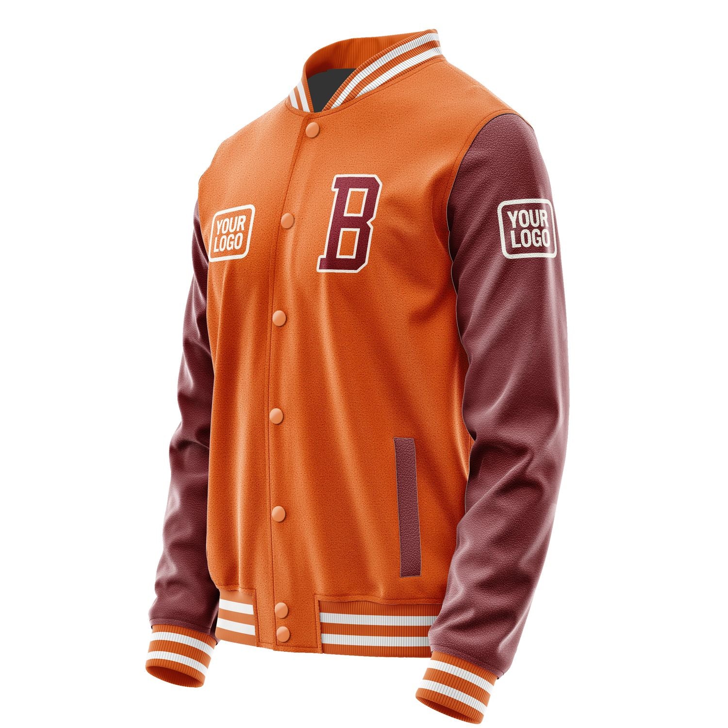 Maßgeschneidertes Orange Karmesinrot Jacke JA282815281818151518