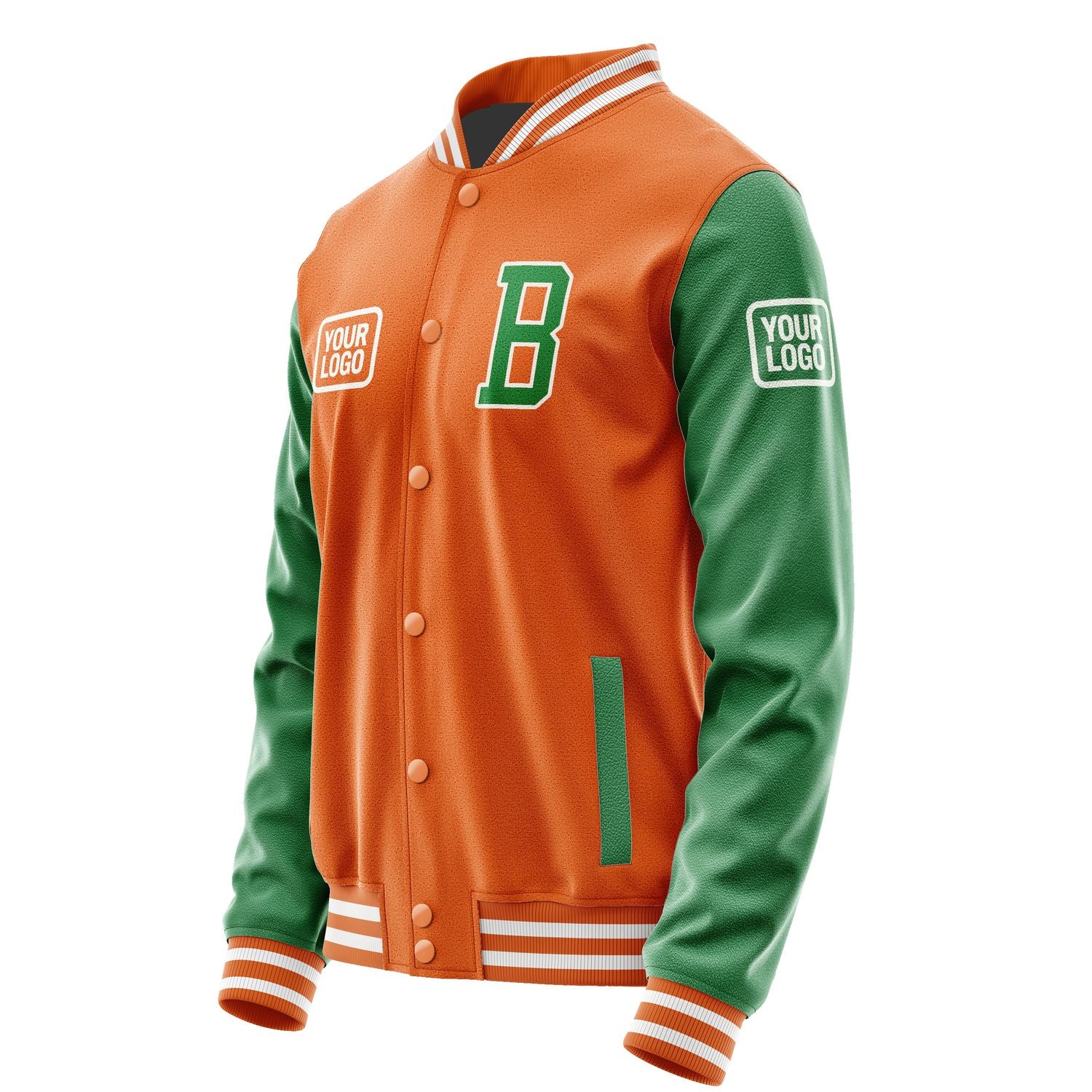 Maßgeschneidertes Orange Smaragdgrün Jacke JA282824281818242418