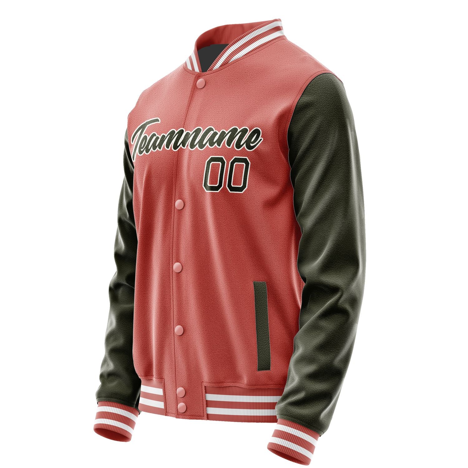 Maßgeschneidertes Kupferrose Dunkles Oliv Jacke JA2929022917B21702