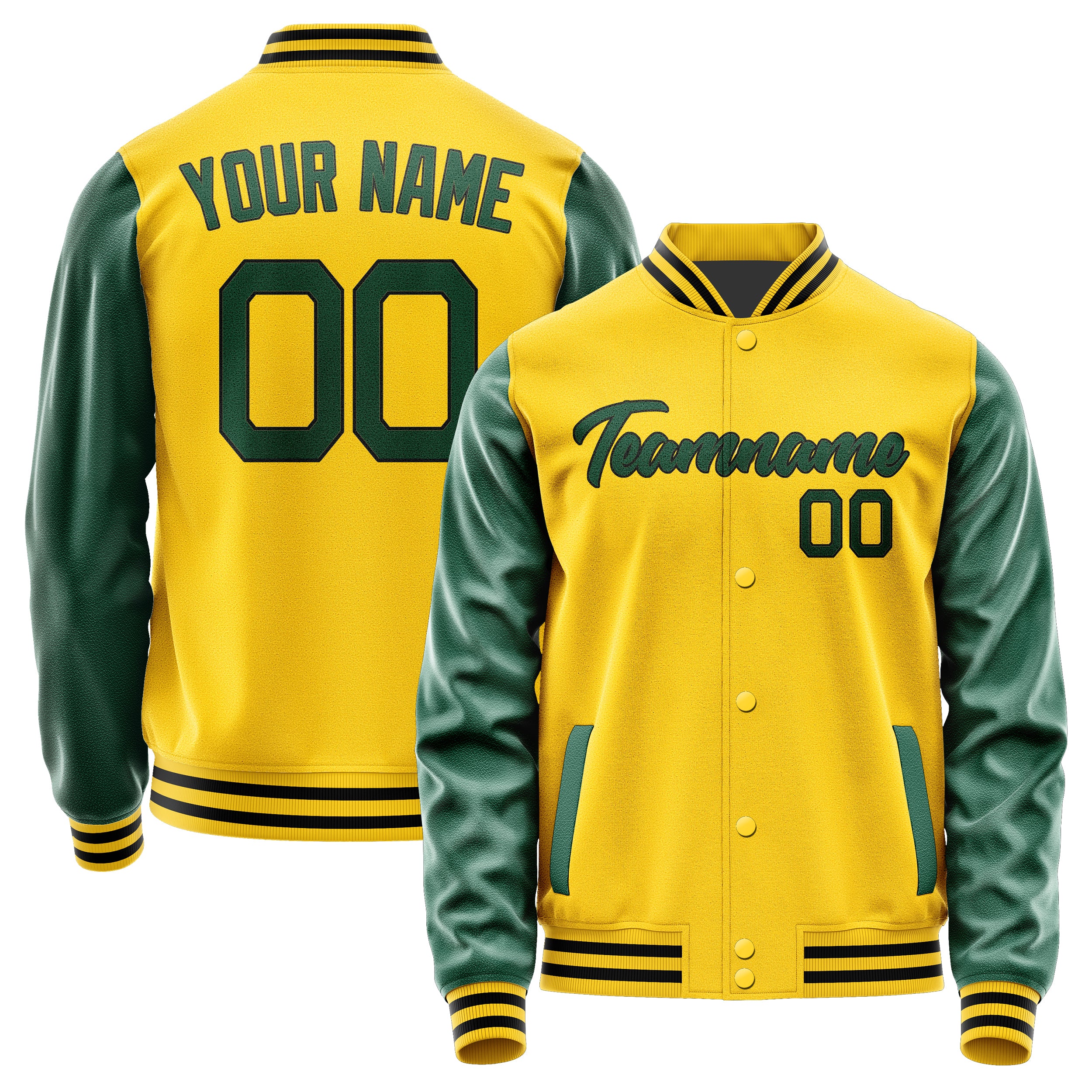 Maßgeschneidertes Gold Moosgrün Jacke JA3030053017B21705
