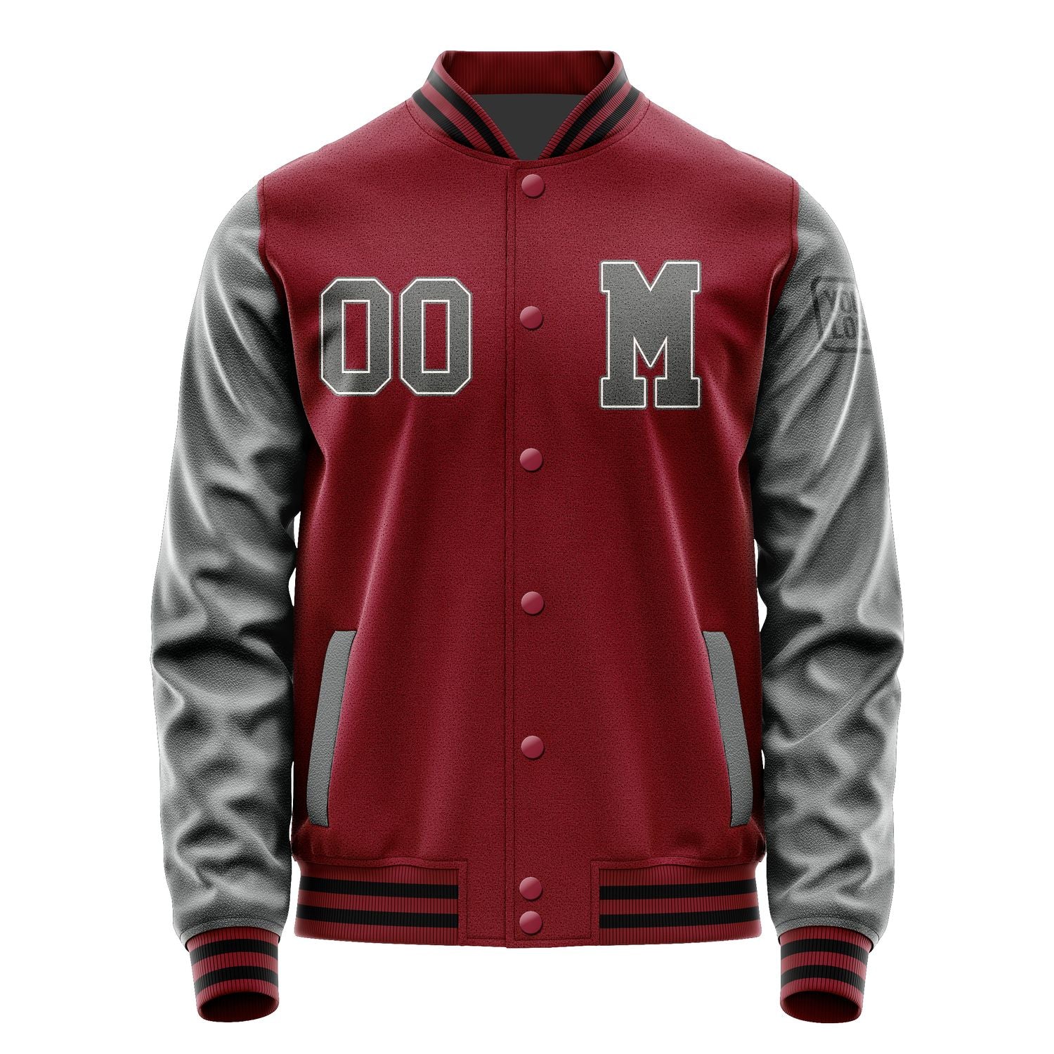 Maßgeschneidertes Karmesinrot Dunkelgrau Jacke JB1515201517201817