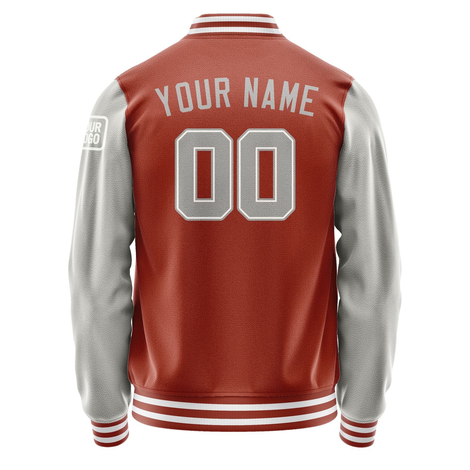 Maßgeschneidertes Korallenrot Grau Jacke JB1616041618041818